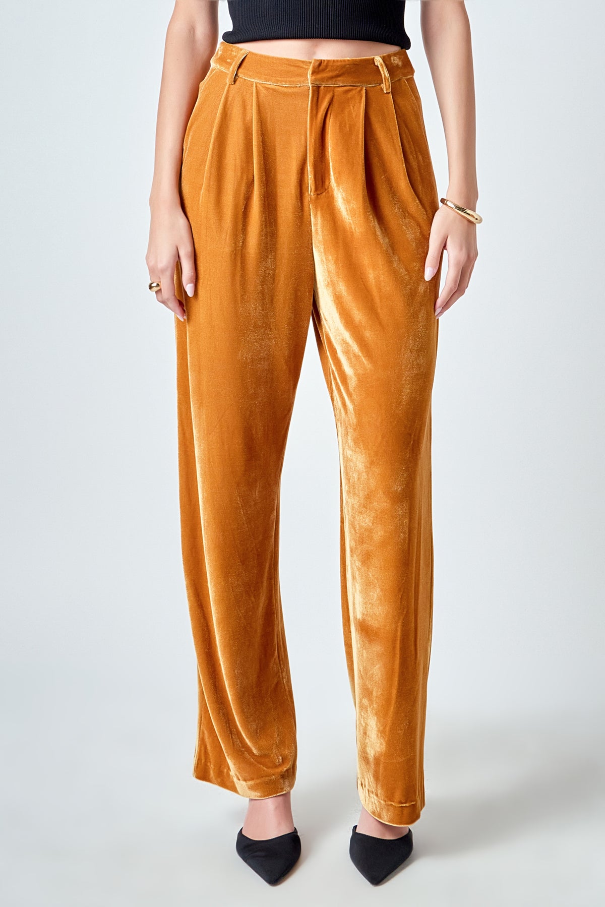 Velvet Wide Leg Pants