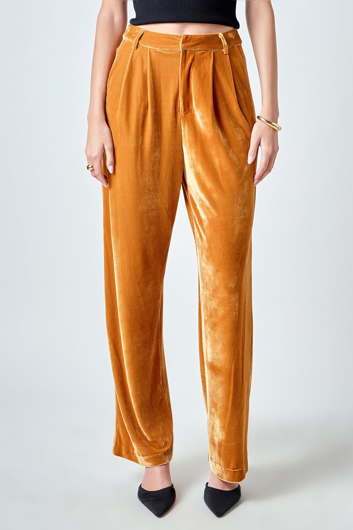 Velvet Wide Leg Pants