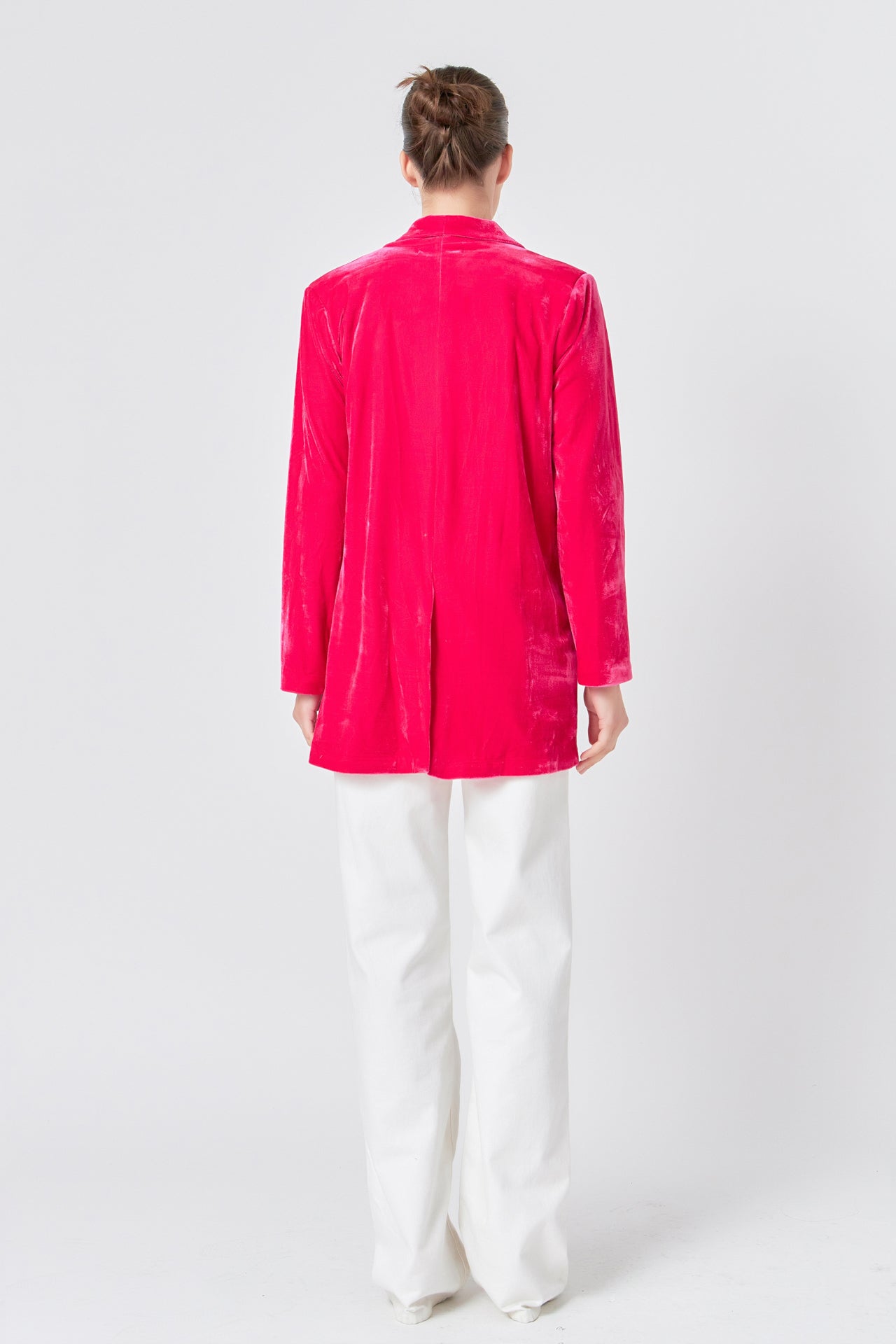 ENDLESS ROSE - Velvet Loose Fit Blazer - BLAZERS available at Objectrare