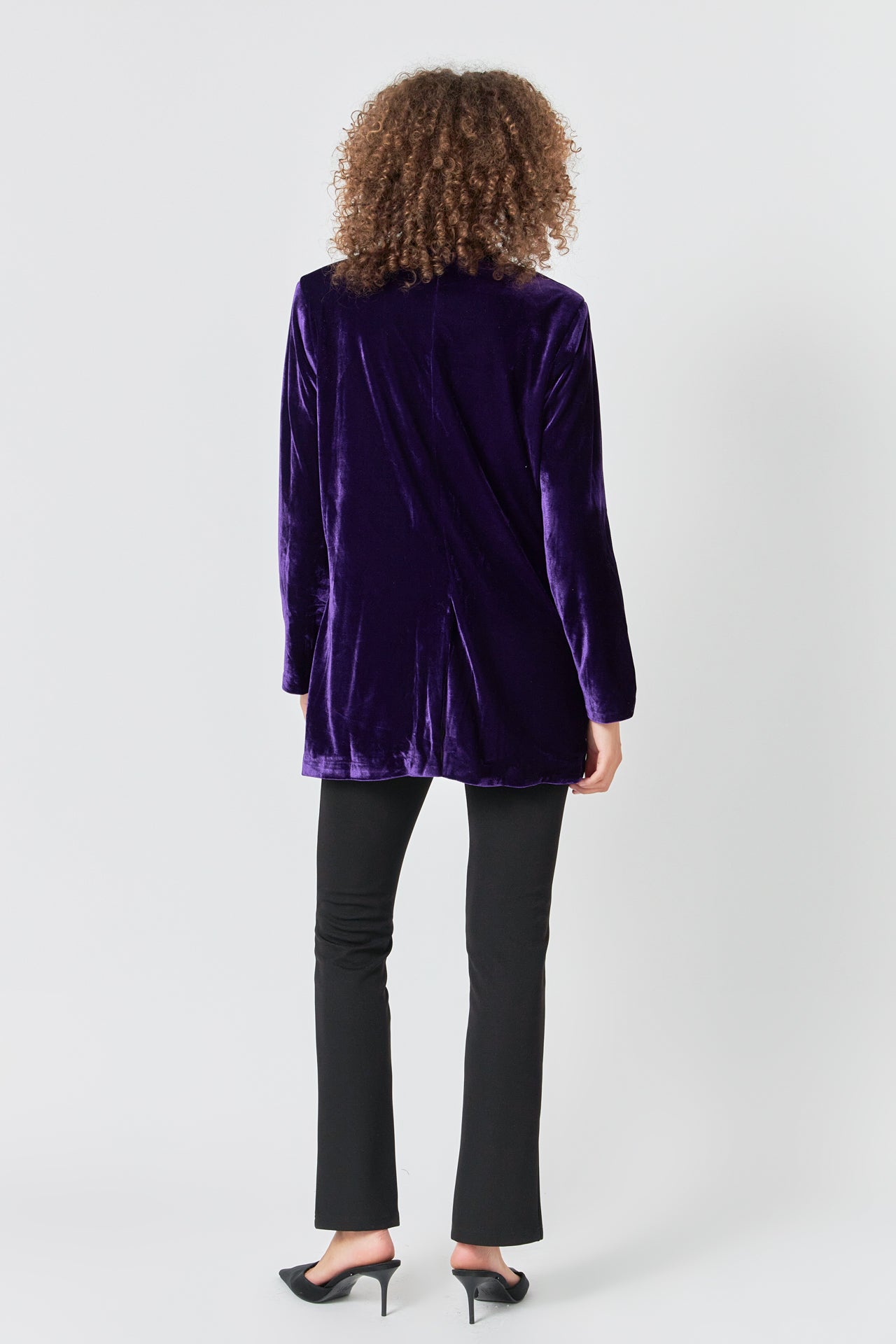 ENDLESS ROSE - Velvet Loose Fit Blazer - BLAZERS available at Objectrare
