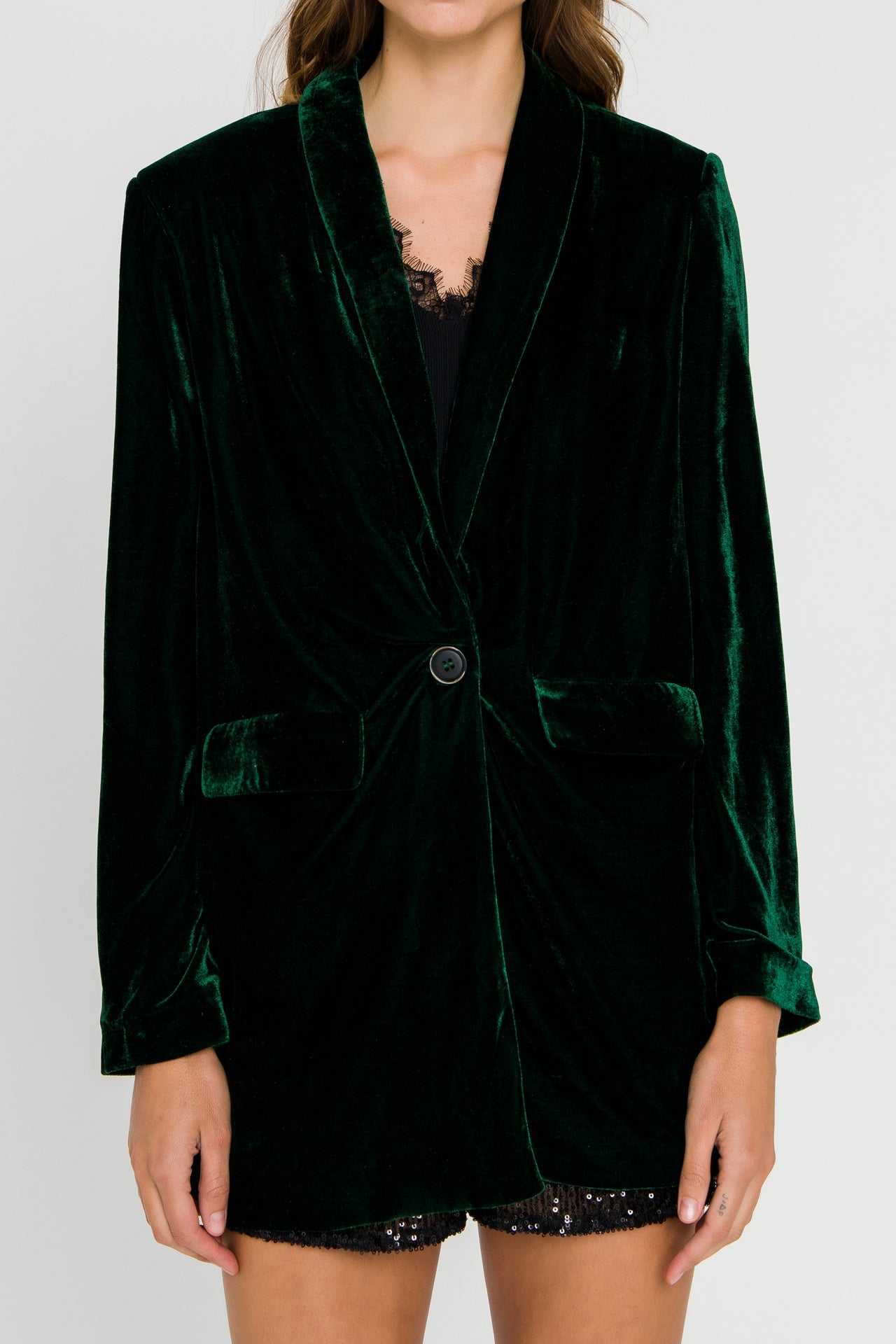 Velvet Loose Fit Blazer