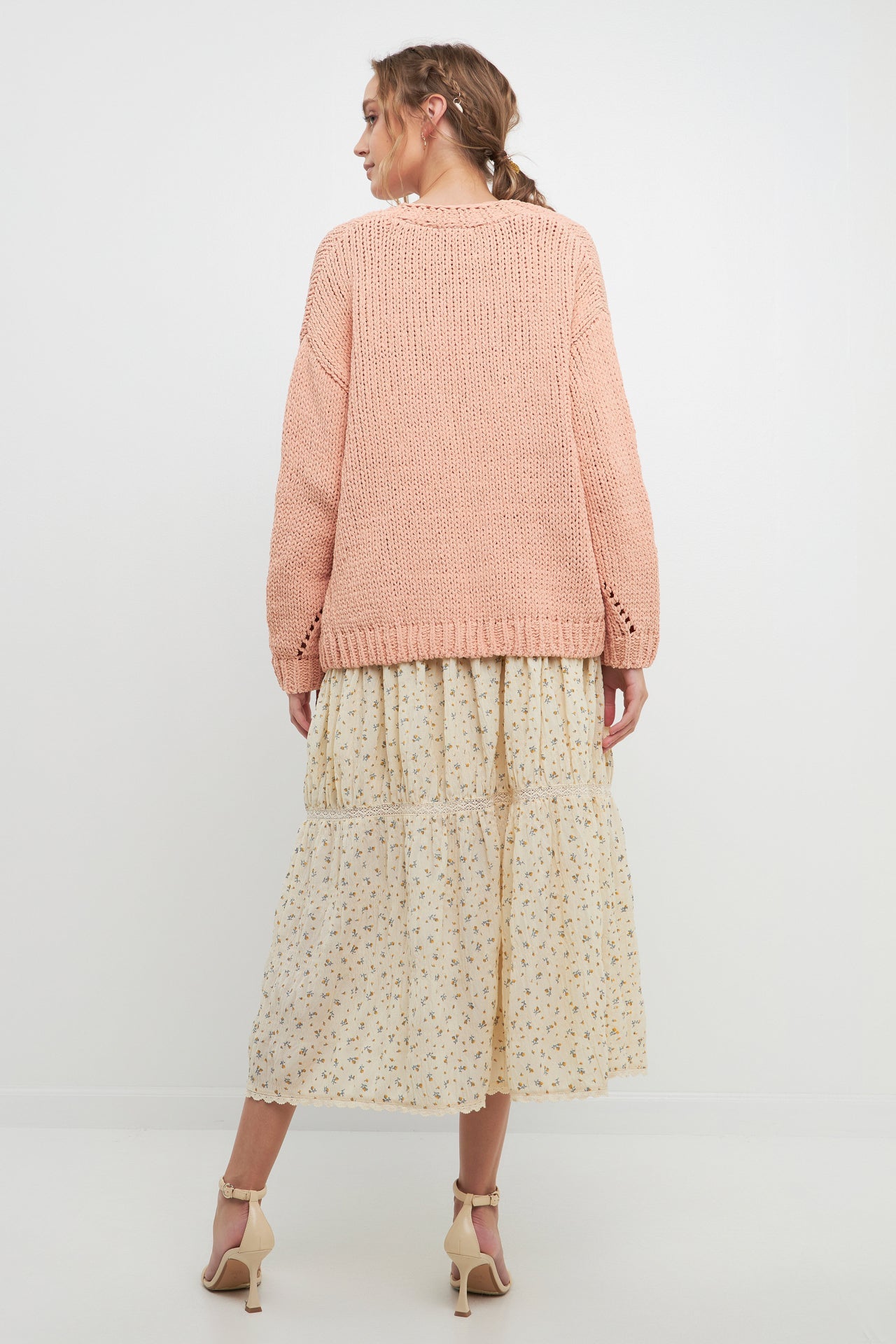 FREE THE ROSES - Oversized Chunky Cardigan - CARDIGANS available at Objectrare