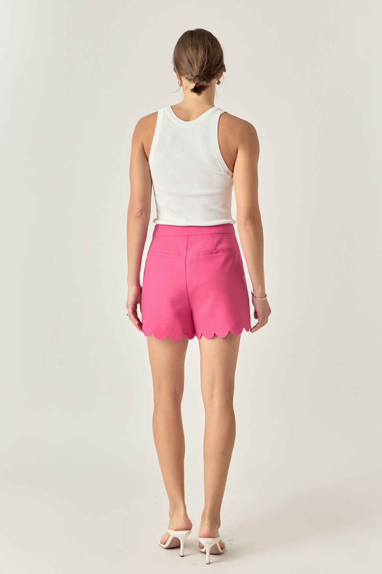 ENGLISH FACTORY - Scalloped Hem Shorts - PANTS available at Objectrare