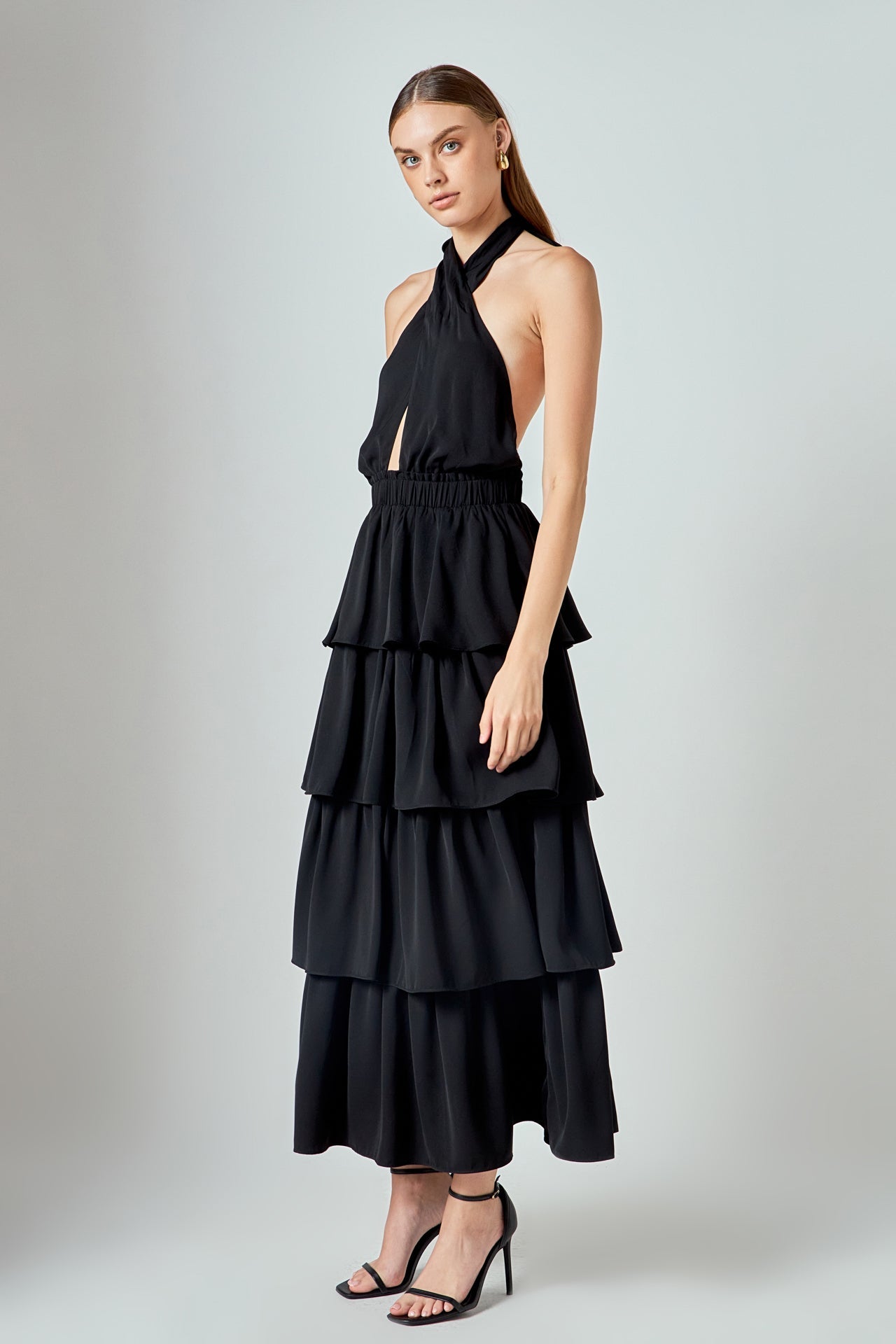 ENDLESS ROSE - Criss Cross Halter Maxi Dress - DRESSES available at Objectrare