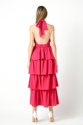 ENDLESS ROSE - Criss Cross Halter Maxi Dress - DRESSES available at Objectrare