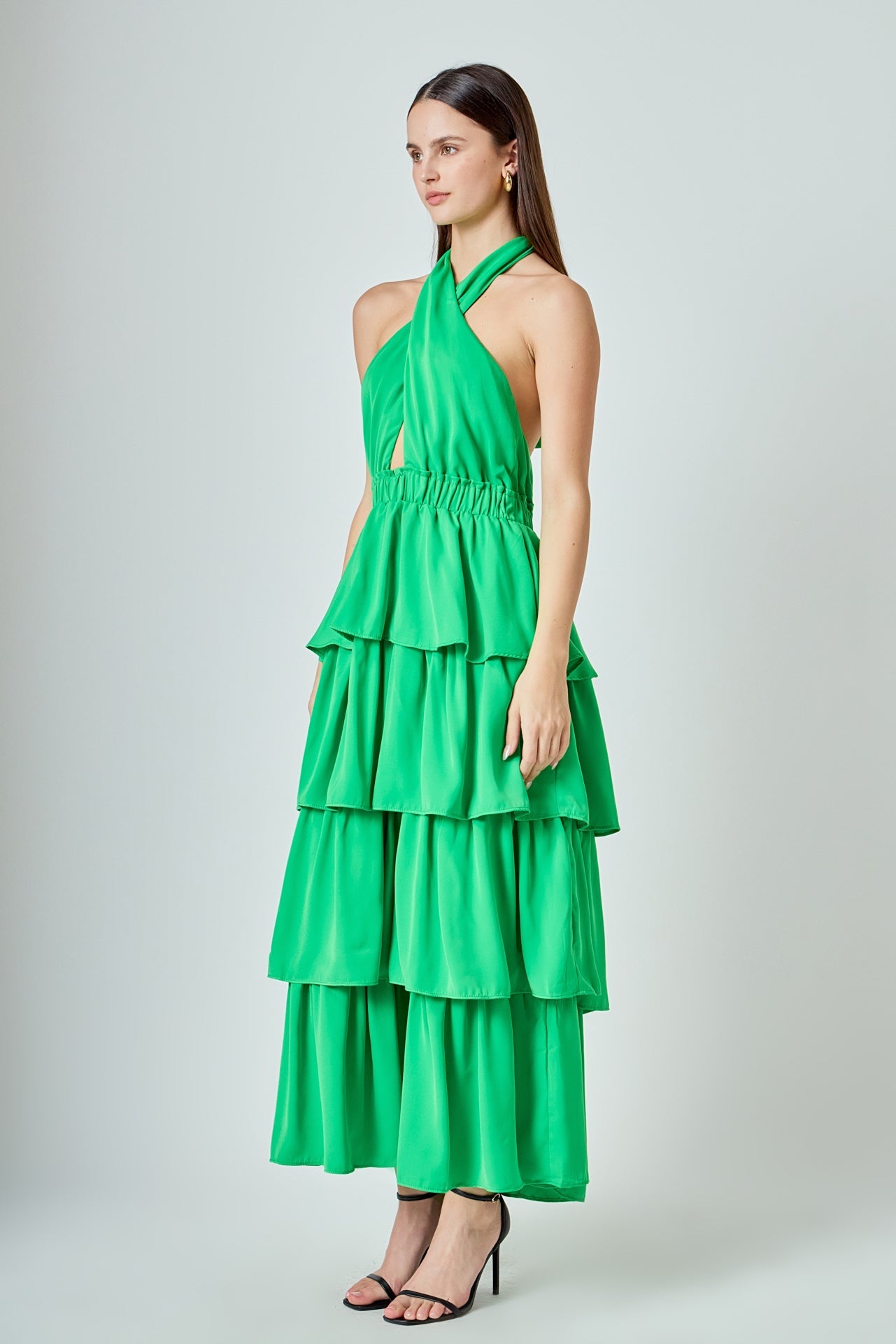 ENDLESS ROSE - Criss Cross Halter Maxi Dress - DRESSES available at Objectrare