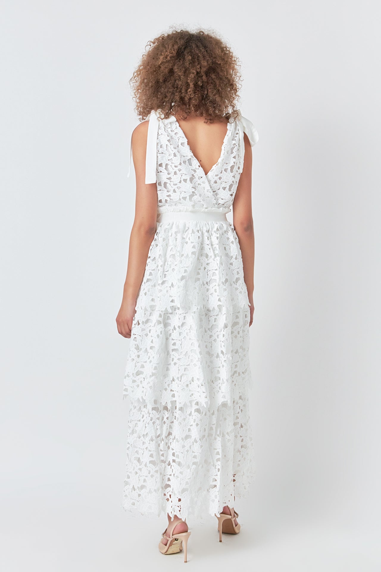 ENDLESS ROSE - Shoulder Strap Detailed Tiered Maxi Dress - DRESSES available at Objectrare