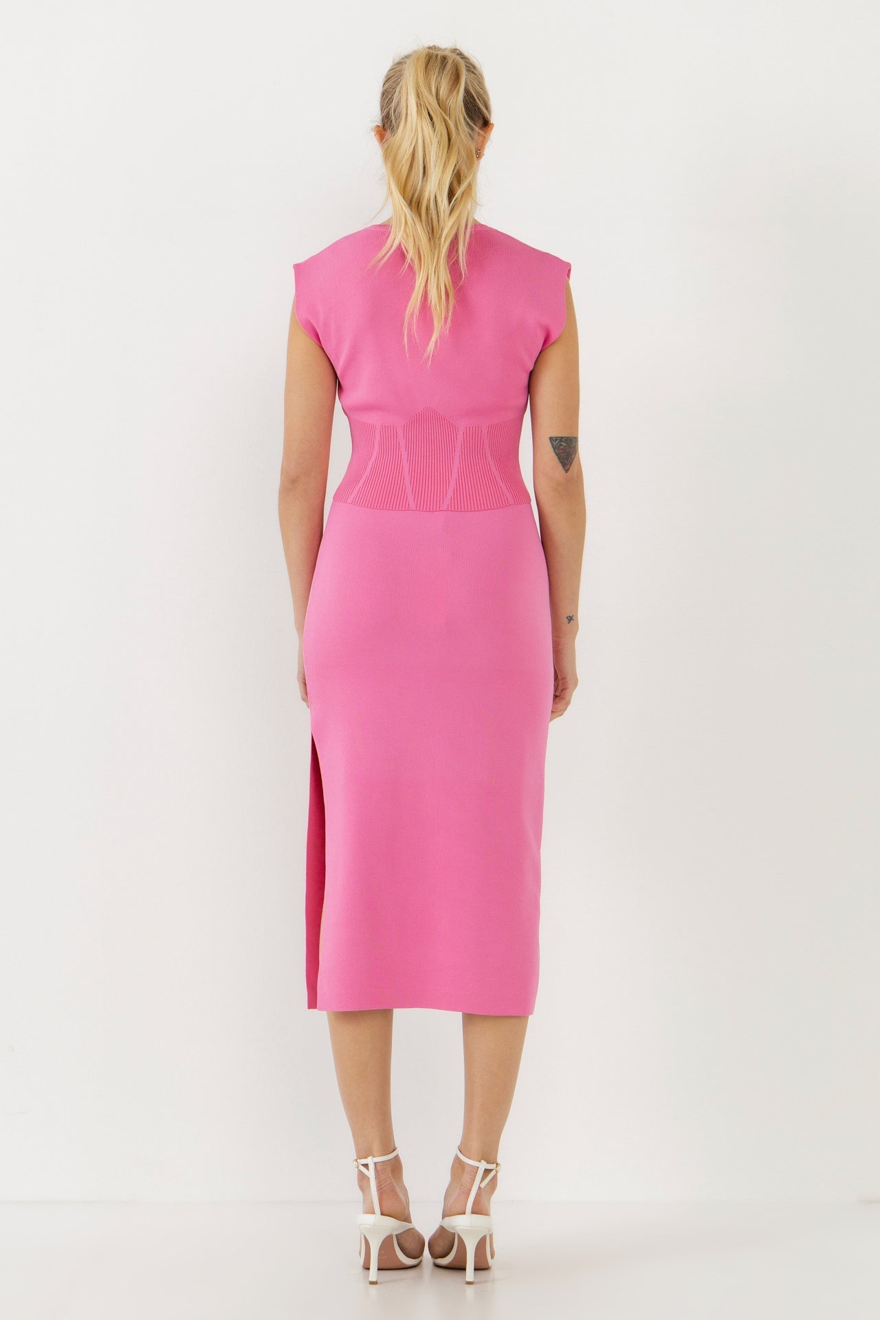 ENDLESS ROSE - Side Slit Detailed Knit Midi Skirt - SKIRTS available at Objectrare