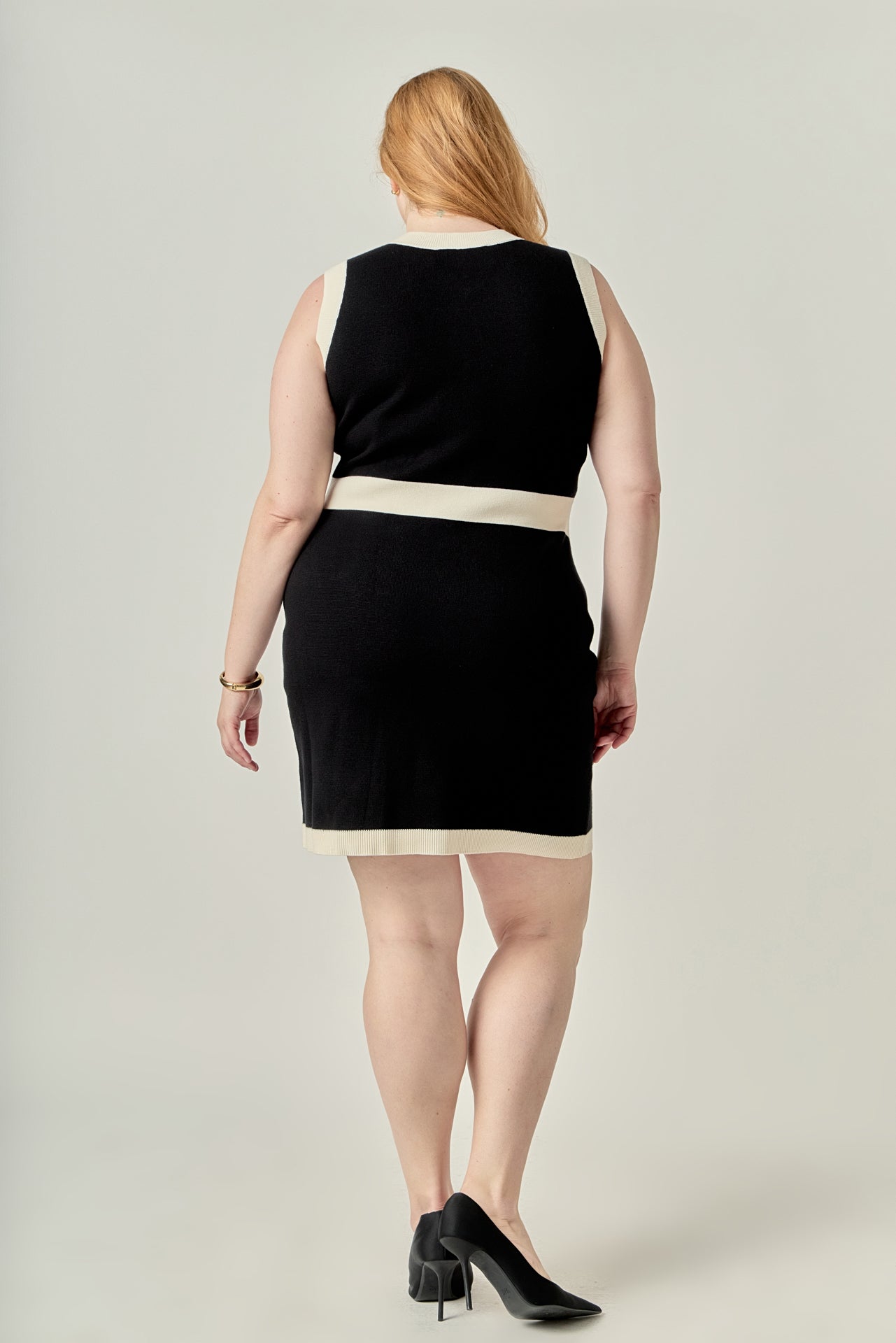 ENDLESS ROSE - Mock Neck Sleeveless Knit Mini Dress - DRESSES available at Objectrare