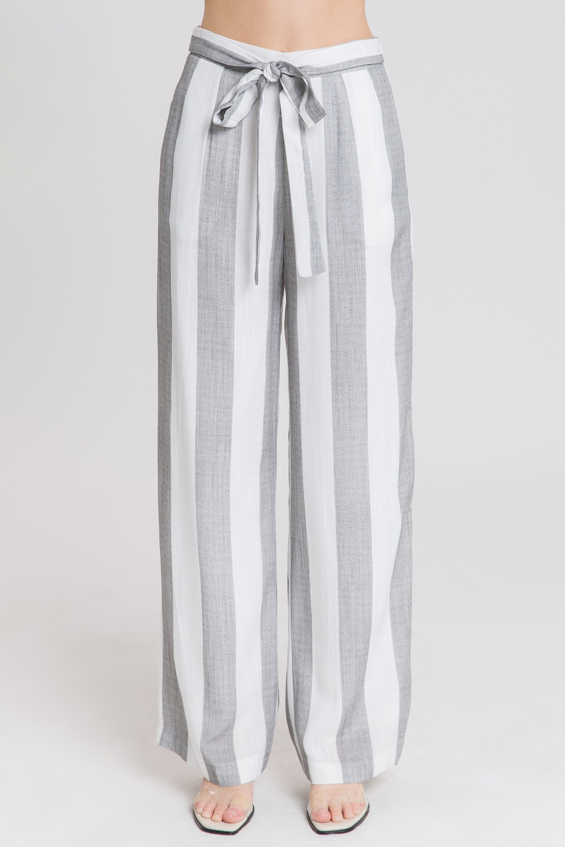 AFTER MARKET - Striped Guacho Pants With Tie - PANTS available at Objectrare