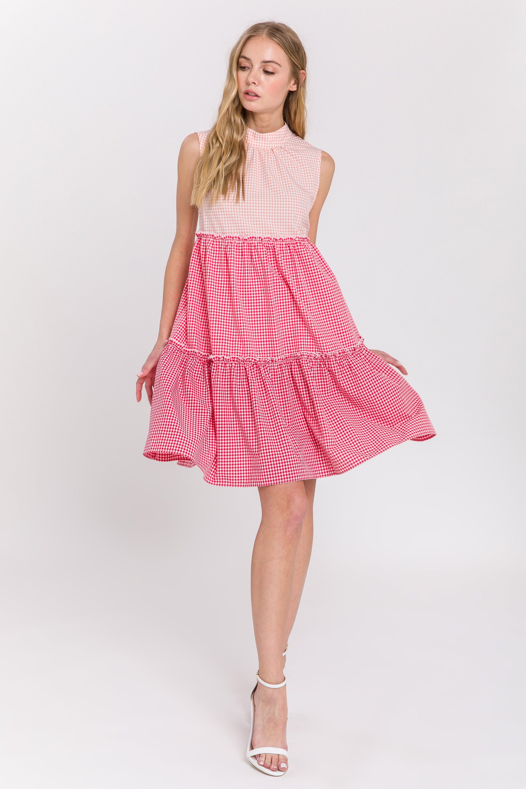 ENGLISH FACTORY - Check Color Block Mini Dress - DRESSES available at Objectrare