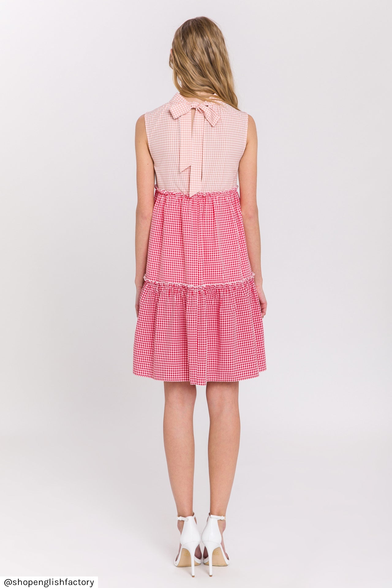 ENGLISH FACTORY - Check Color Block Mini Dress - DRESSES available at Objectrare