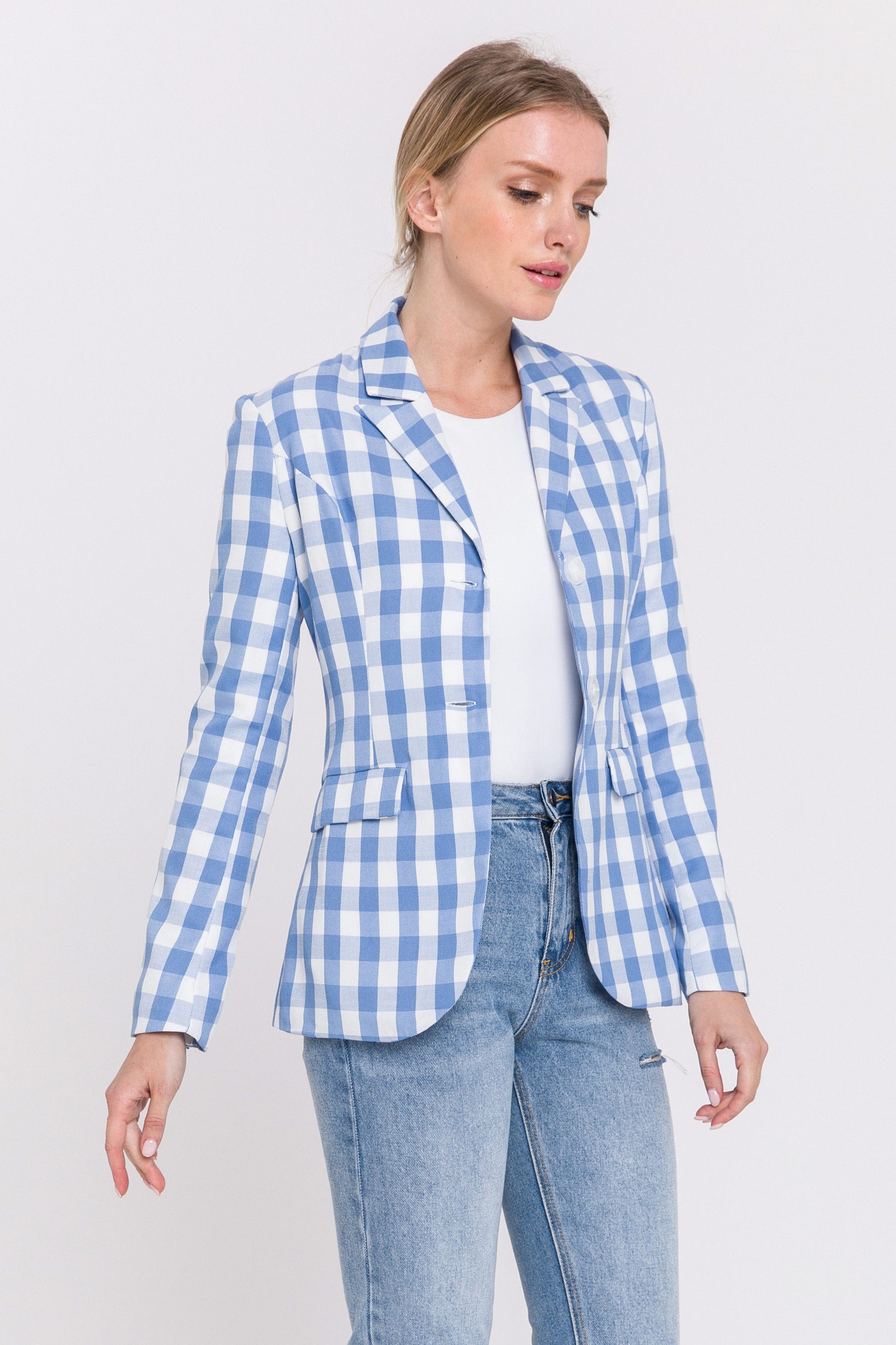 Gingham Blazer