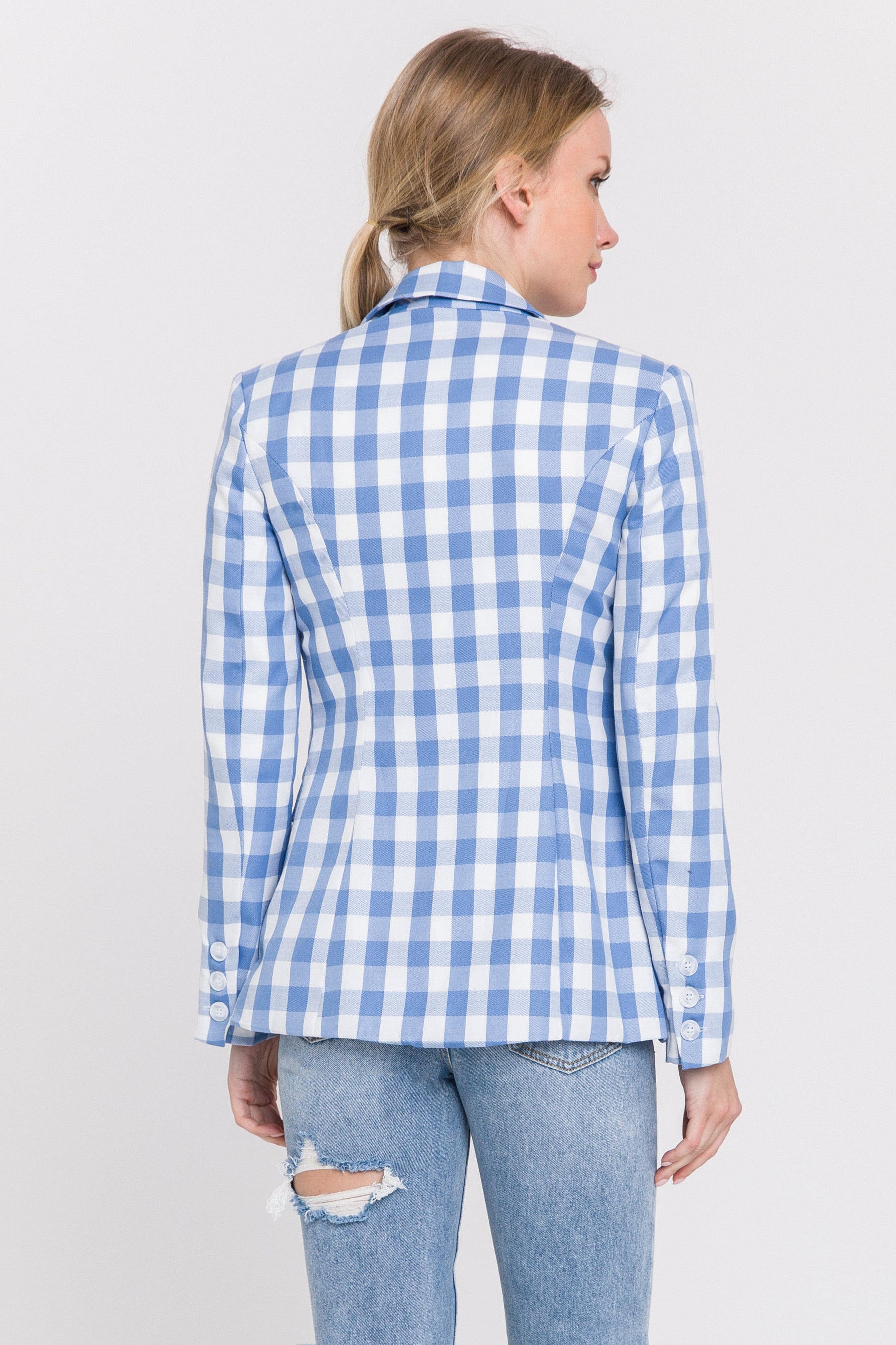 Gingham Blazer