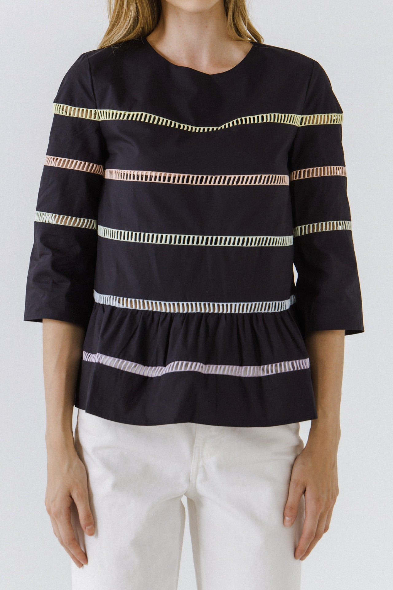 ENGLISH FACTORY - Ladder Lace Babydoll Top - TOPS available at Objectrare