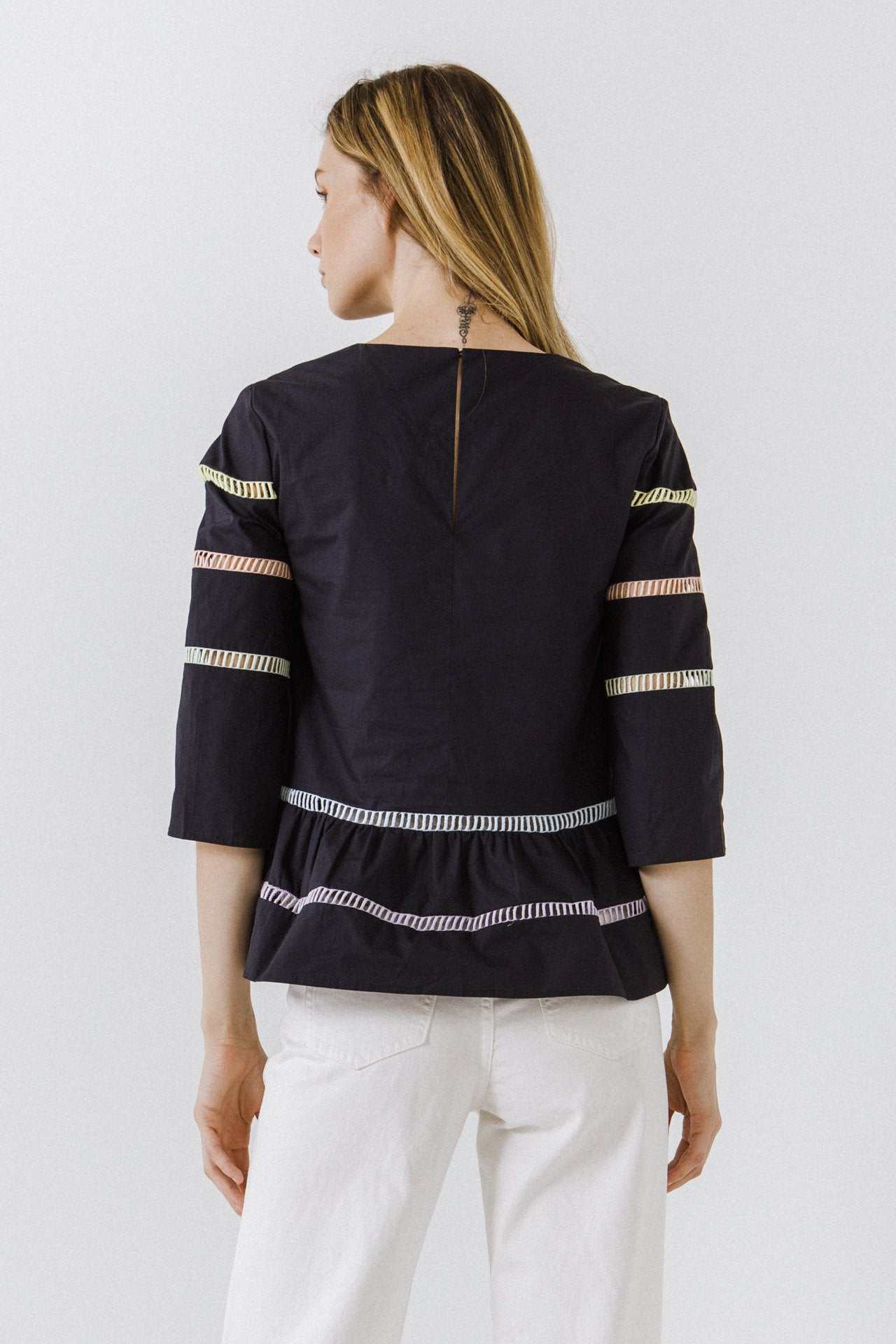 ENGLISH FACTORY - Ladder Lace Babydoll Top - TOPS available at Objectrare