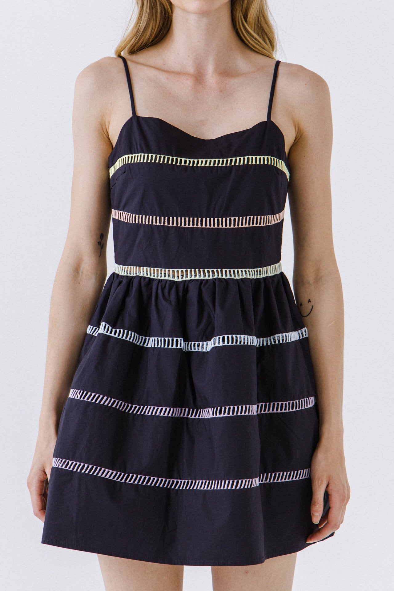 ENGLISH FACTORY - Ladder Lace Mini Dress - DRESSES available at Objectrare