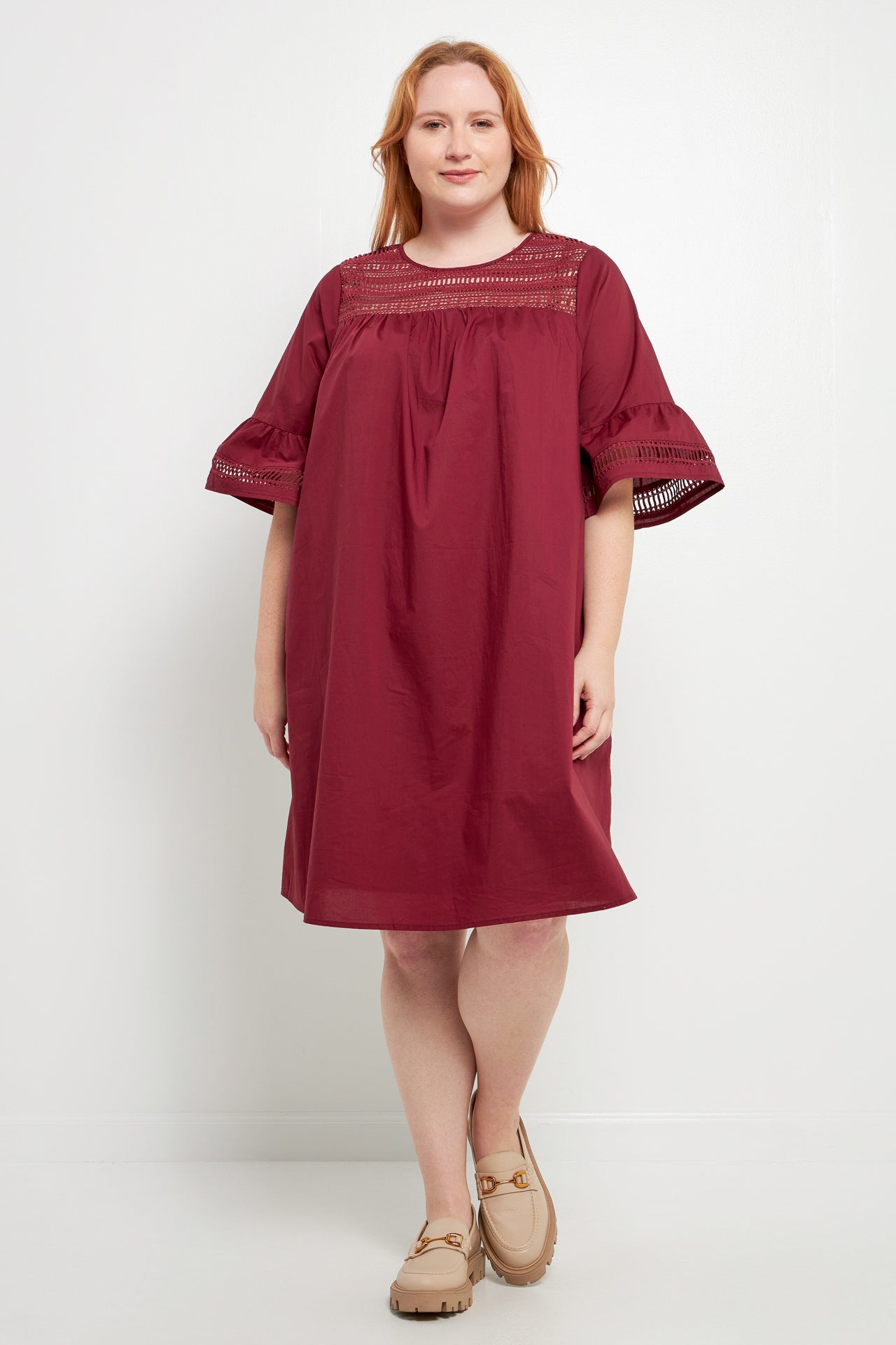 ENGLISH FACTORY - Lace Detail Mini Dress - DRESSES available at Objectrare