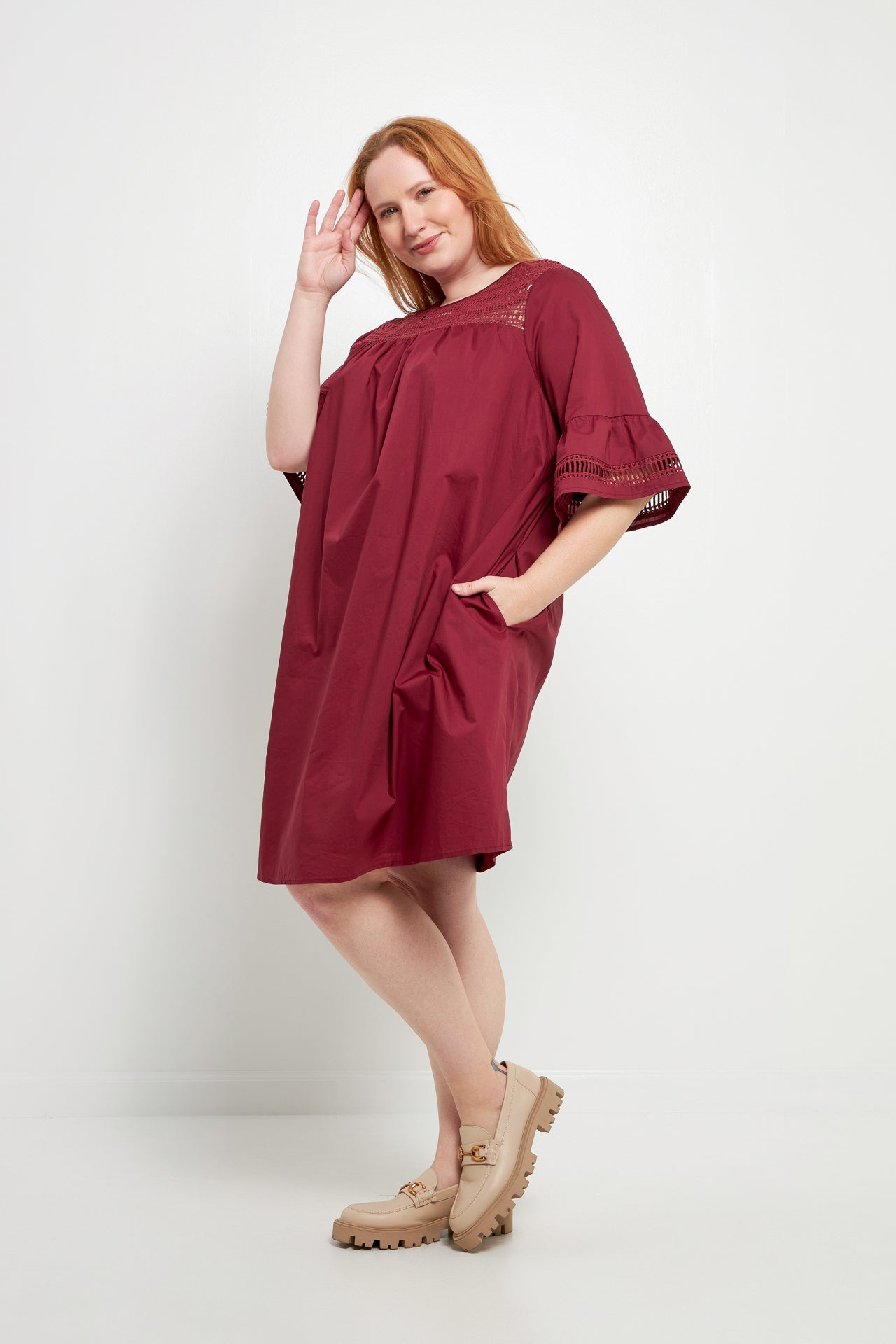 ENGLISH FACTORY - Lace Detail Mini Dress - DRESSES available at Objectrare