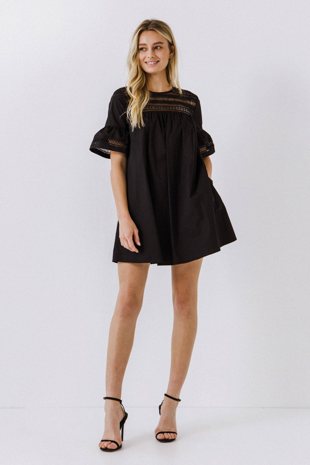 Lace Detail Mini Dress