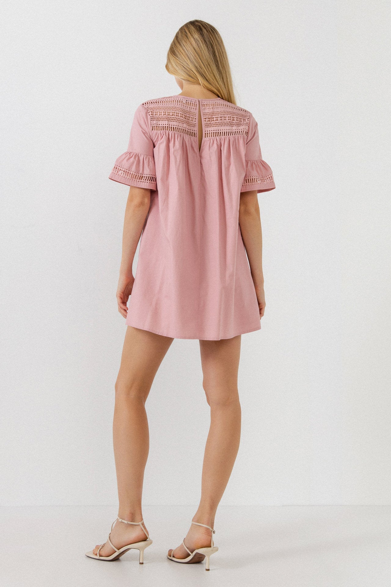 ENGLISH FACTORY - Lace Detail Mini Dress - DRESSES available at Objectrare