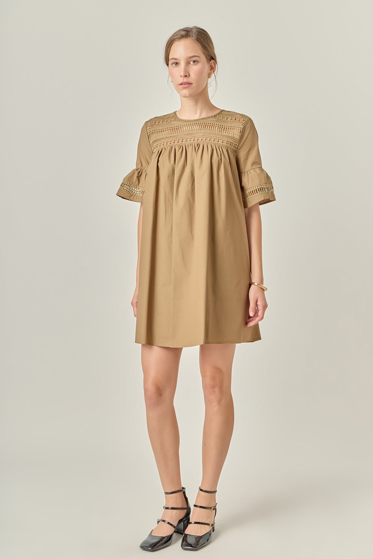ENGLISH FACTORY - Lace Detail Mini Dress - DRESSES available at Objectrare