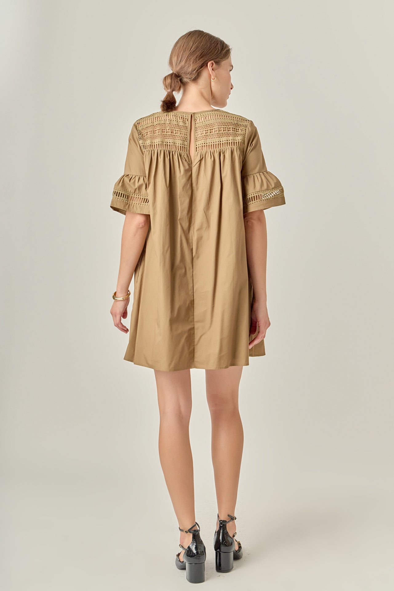 ENGLISH FACTORY - Lace Detail Mini Dress - DRESSES available at Objectrare