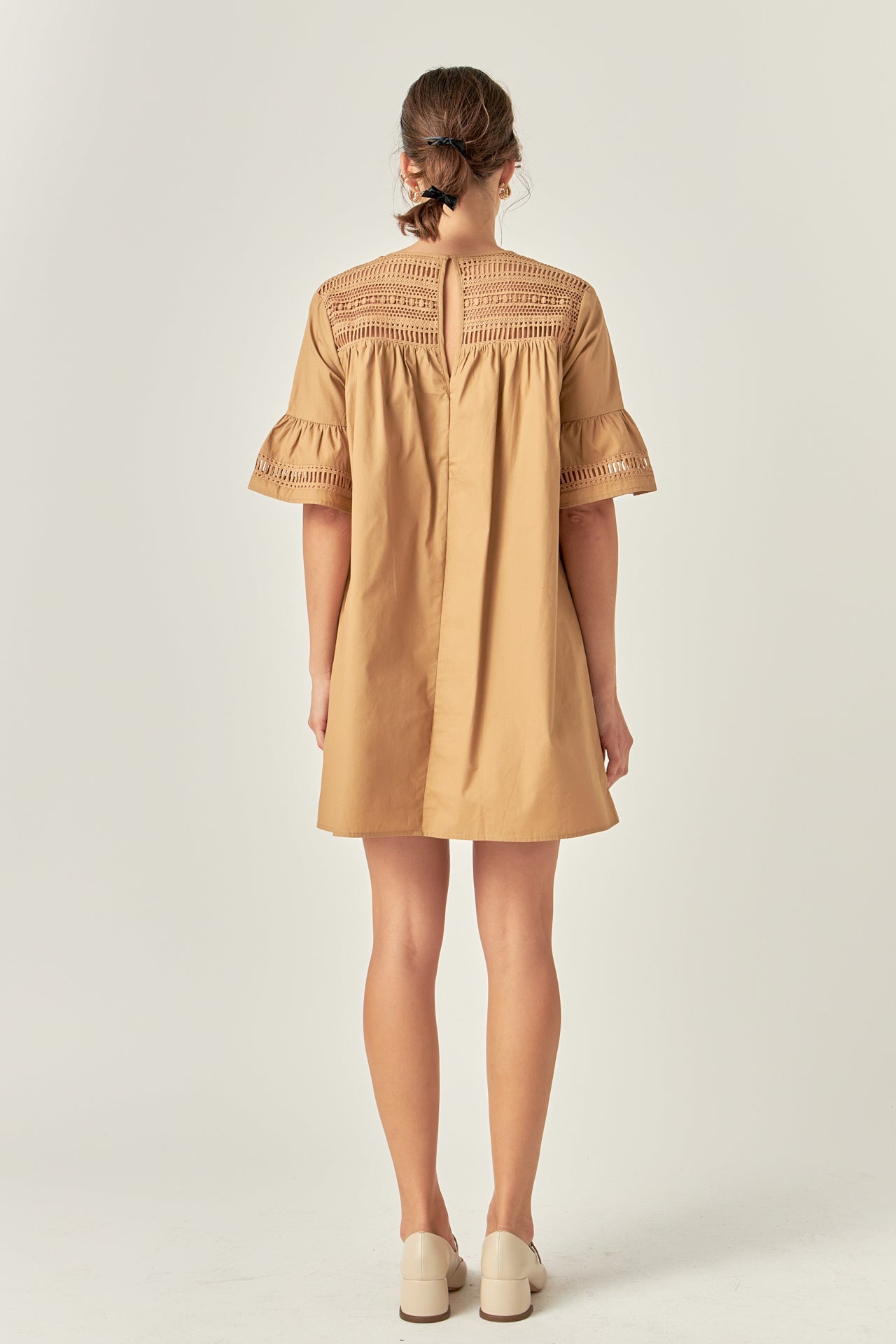 ENGLISH FACTORY - Lace Detail Mini Dress - DRESSES available at Objectrare