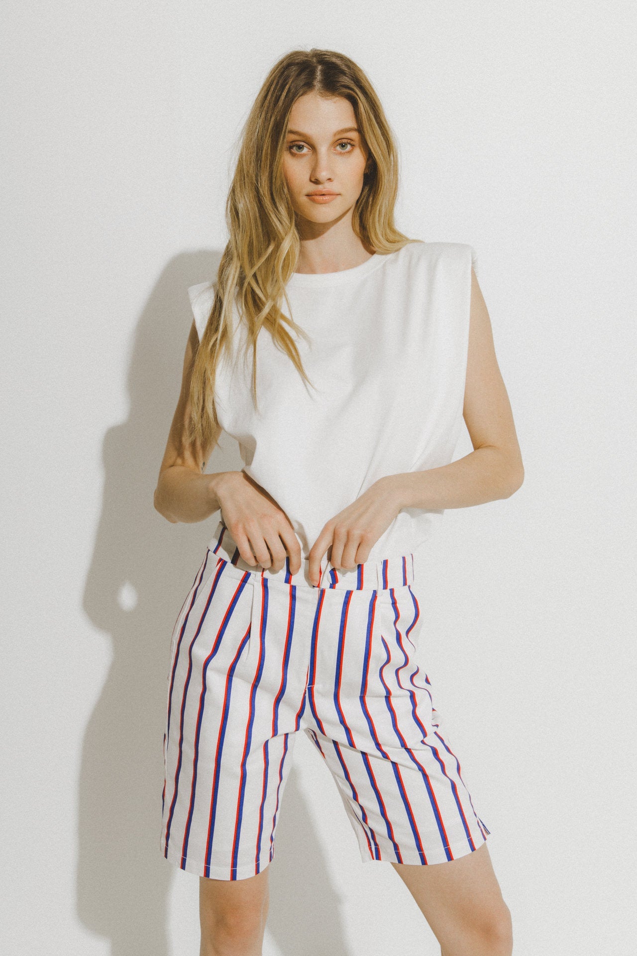 ENGLISH FACTORY - Striped Bermuda Pants - PANTS available at Objectrare