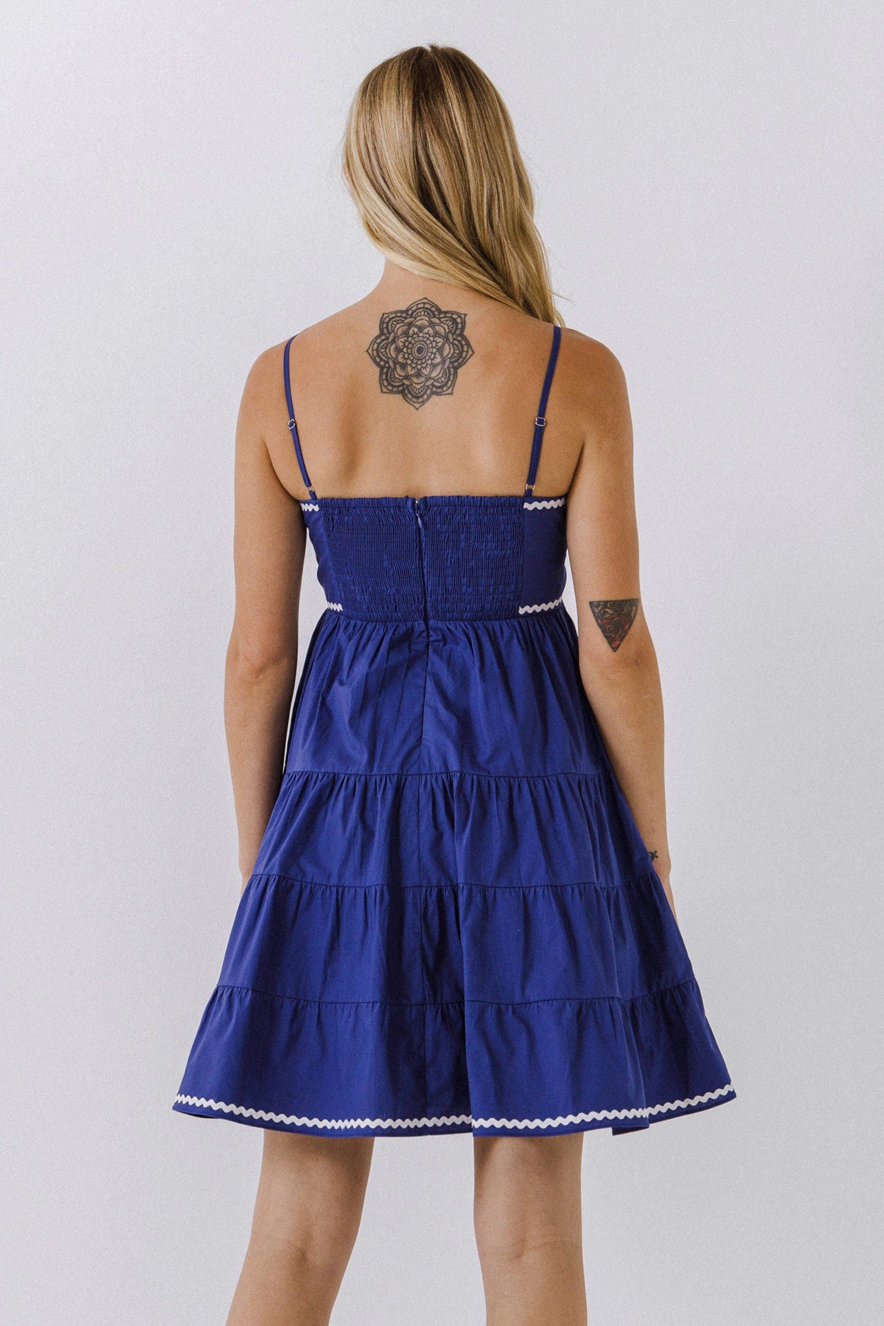 ENGLISH FACTORY - Ric Rac Tiered Mini Dress - DRESSES available at Objectrare