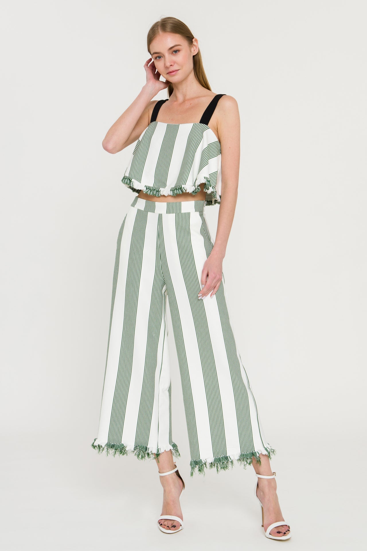 ENGLISH FACTORY - Stripe Crop Top - TOPS available at Objectrare