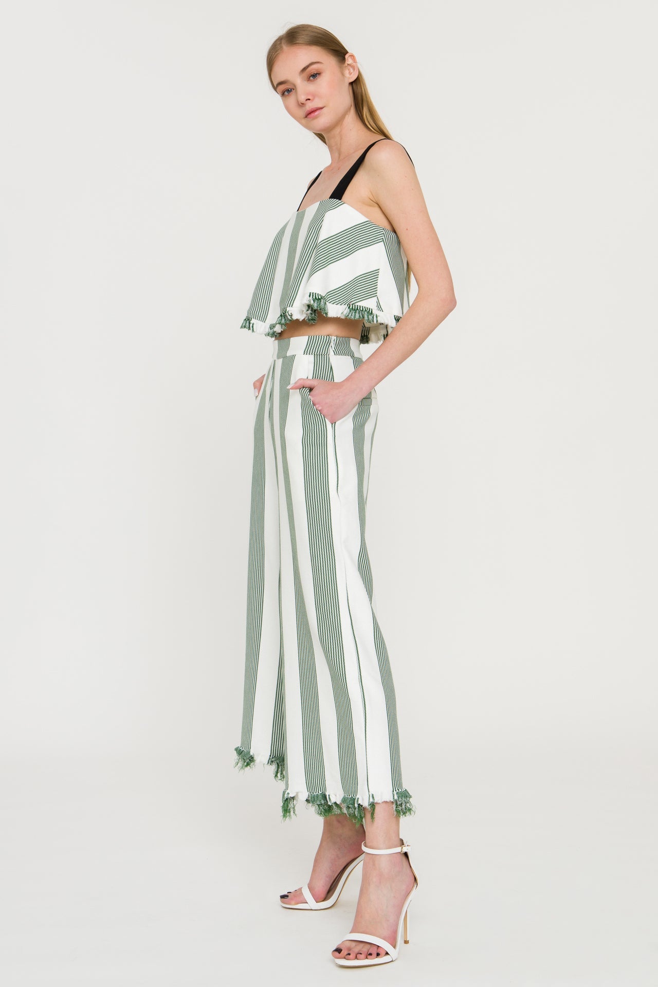 ENGLISH FACTORY - Stripe Crop Top - TOPS available at Objectrare