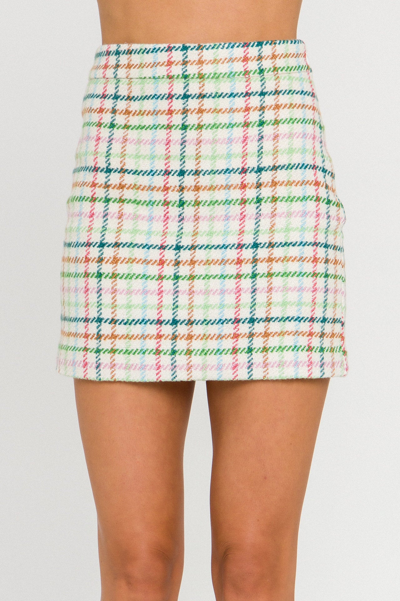 ENGLISH FACTORY - Checkered Mini Skirt - SKIRTS available at Objectrare