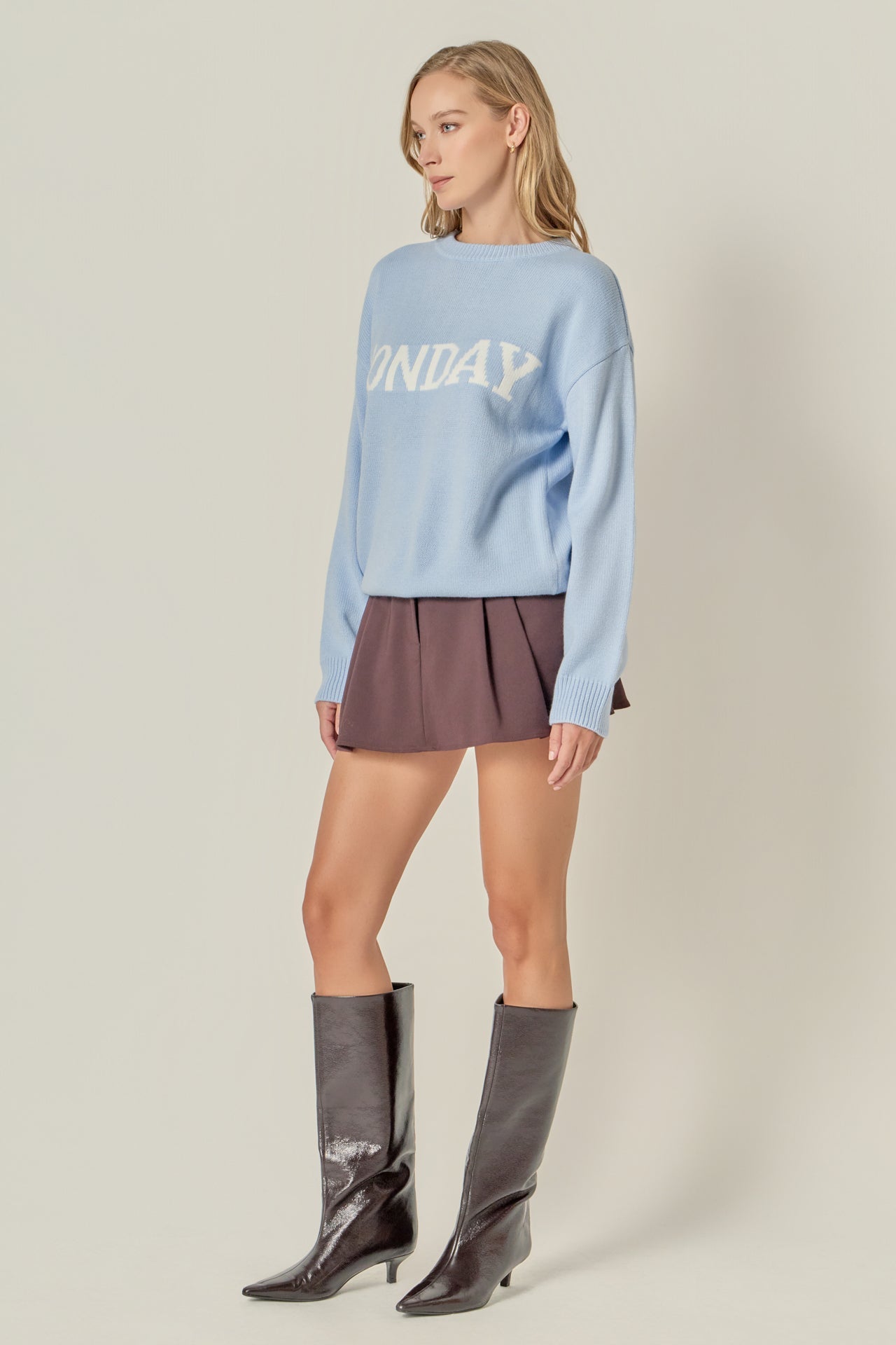 ENGLISH FACTORY - Days Of The Week Sweater - SWEATERS & KNITS available at Objectrare