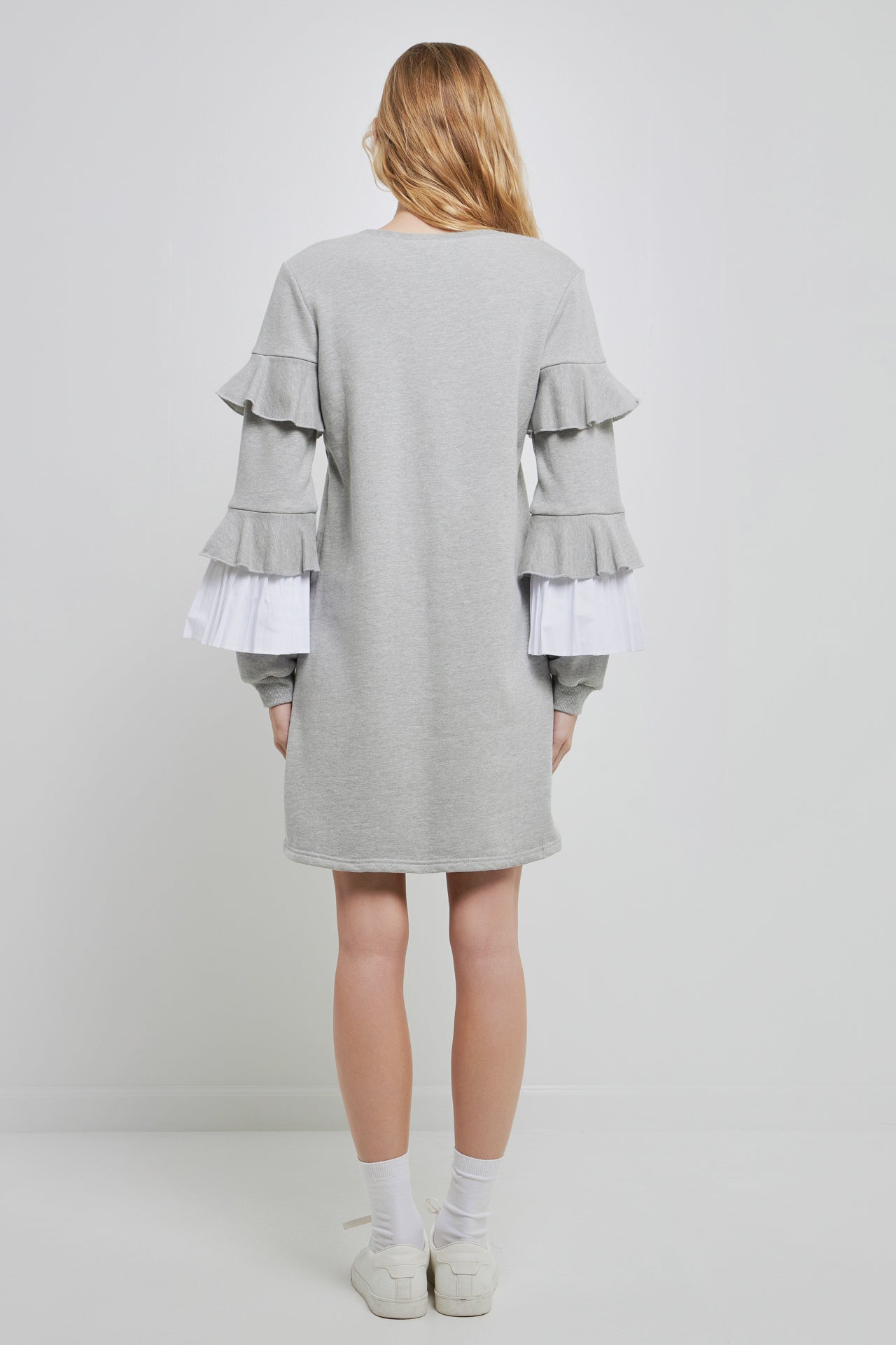 ENGLISH FACTORY - COMBO PLEAT SWEATER DRESS - DRESSES available at Objectrare