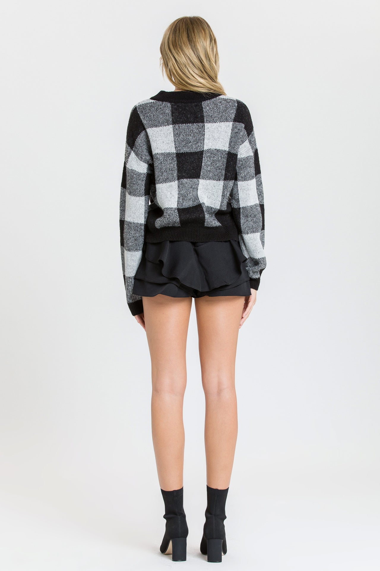 AFTER MARKET - Gingham Knit Sweater - SWEATERS & KNITS available at Objectrare