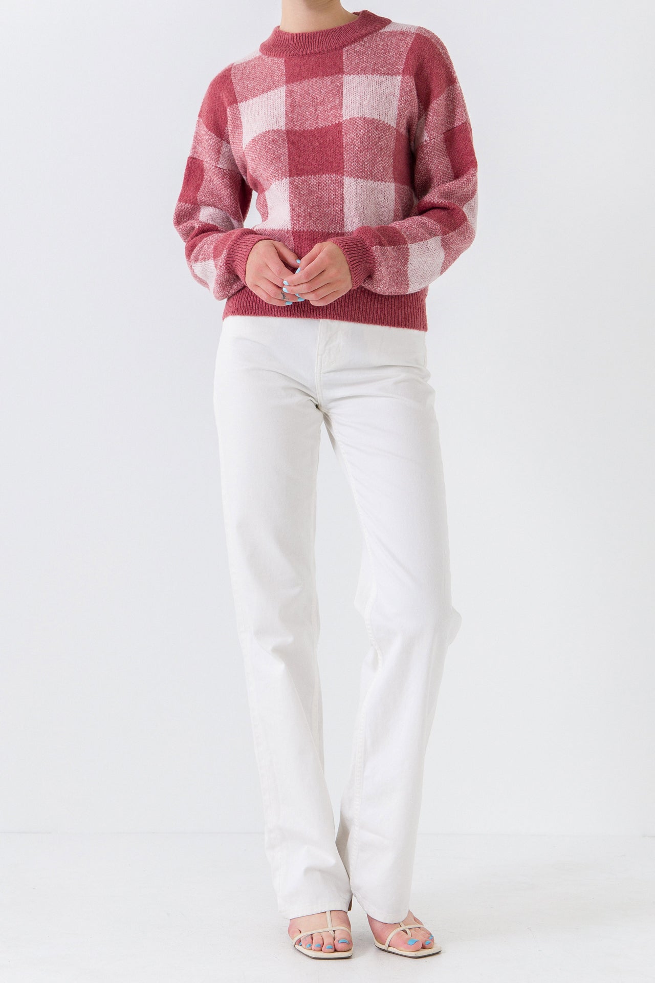 AFTER MARKET - Gingham Knit Sweater - SWEATERS & KNITS available at Objectrare