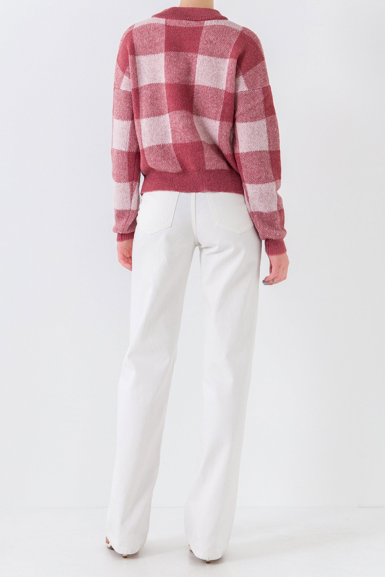 AFTER MARKET - Gingham Knit Sweater - SWEATERS & KNITS available at Objectrare