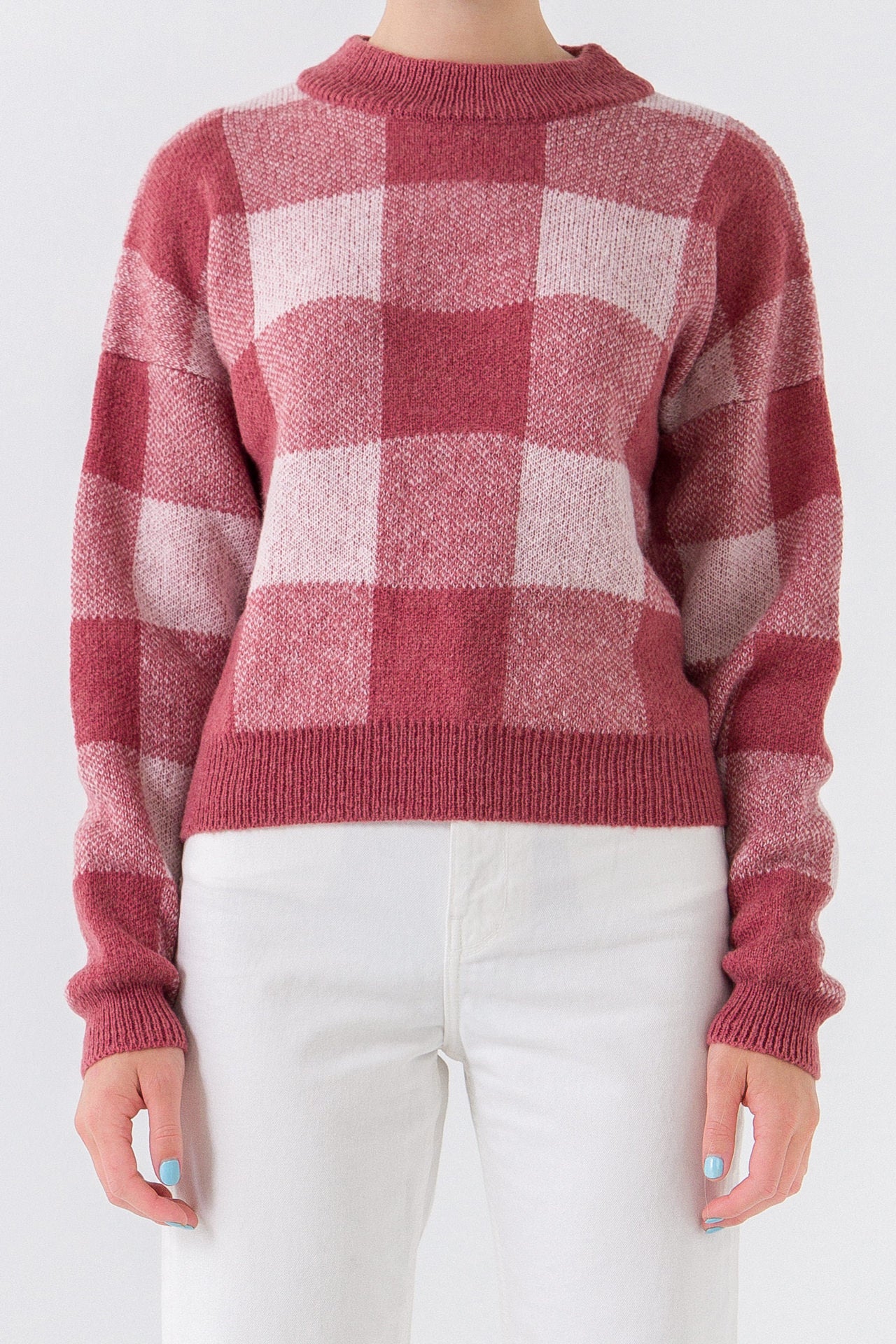 AFTER MARKET - Gingham Knit Sweater - SWEATERS & KNITS available at Objectrare