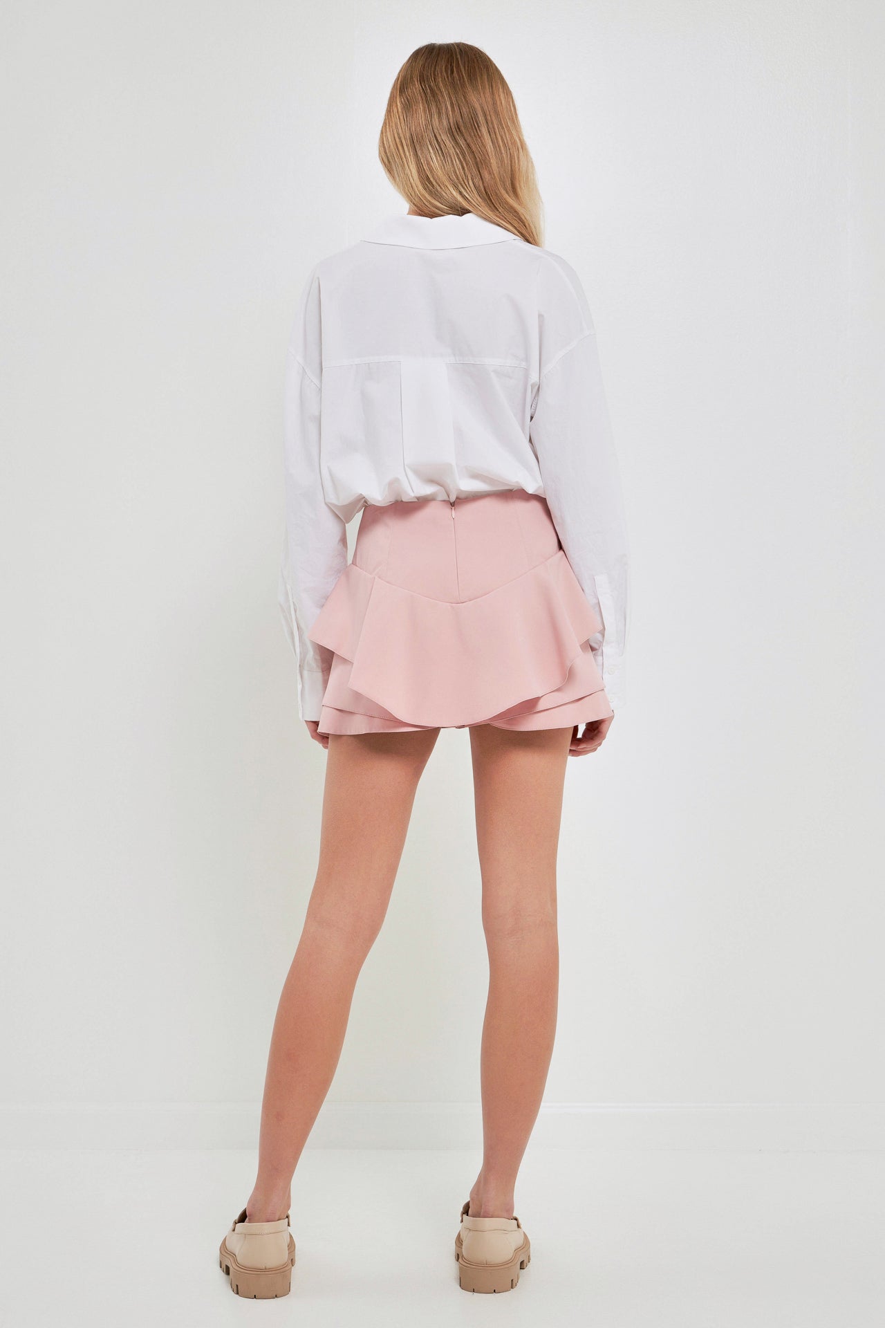 ENGLISH FACTORY - Ruffle Layered Mini Skort - SKORTS available at Objectrare