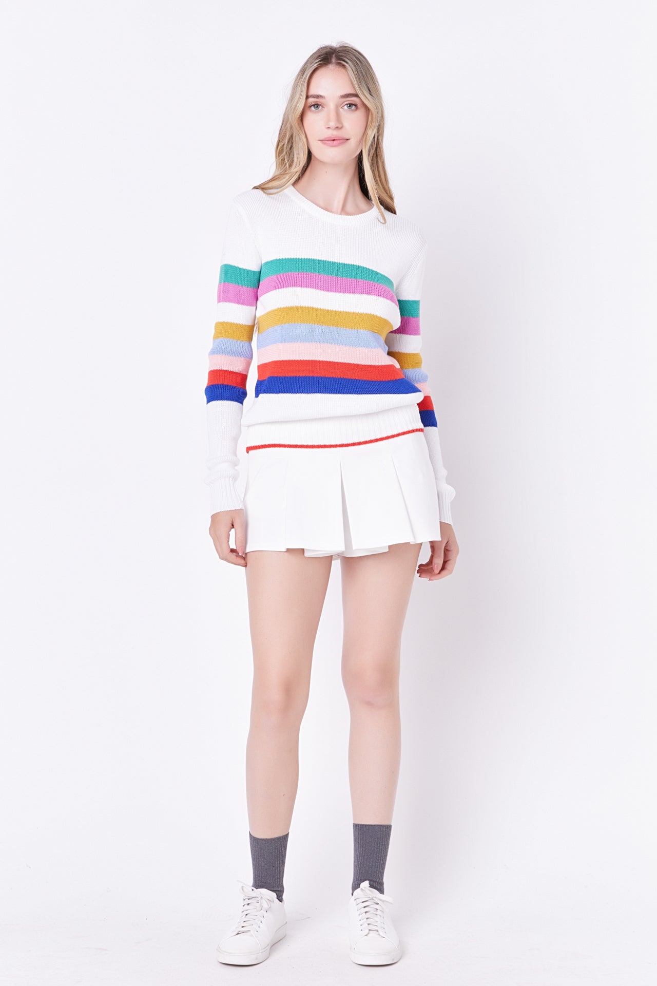 ENGLISH FACTORY - Multi Striped Sweater - SWEATERS & KNITS available at Objectrare