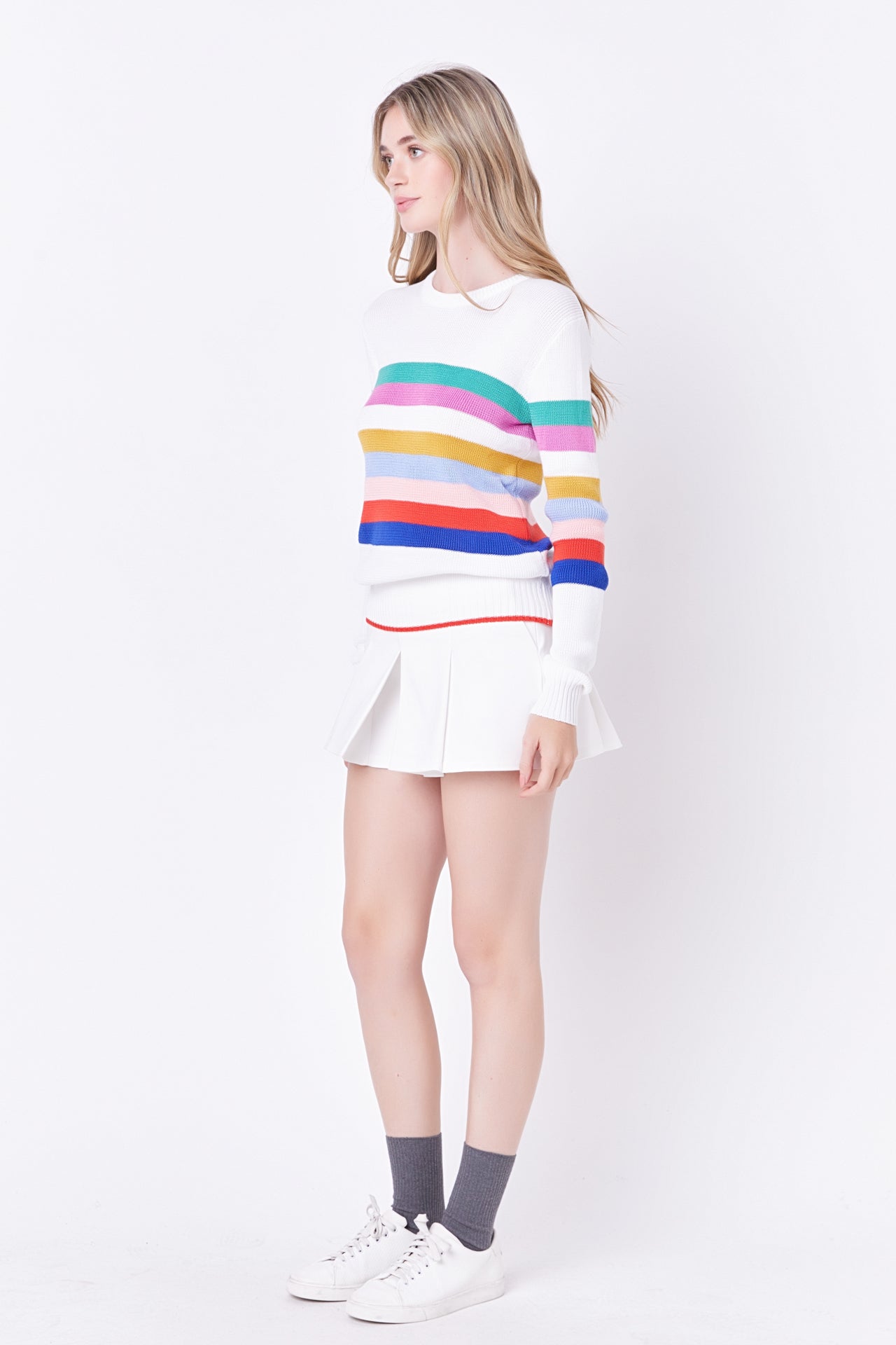 ENGLISH FACTORY - Multi Striped Sweater - SWEATERS & KNITS available at Objectrare