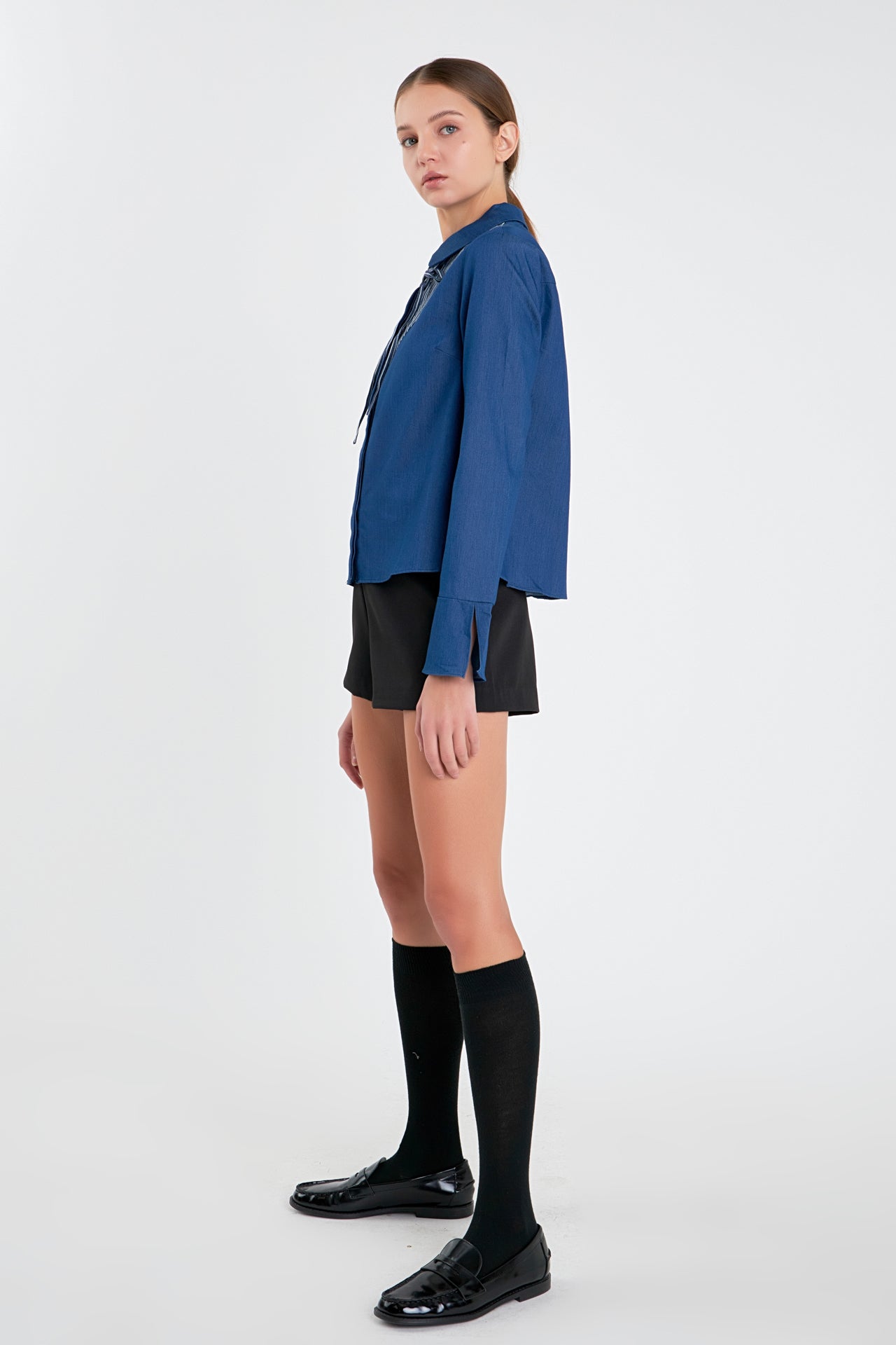 ENGLISH FACTORY - Striped Bib Shirts - BLOUSES available at Objectrare