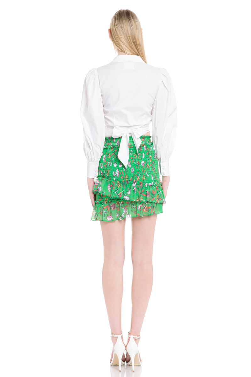 GREY LAB - Floral Print Mini Skirt - SKIRTS available at Objectrare