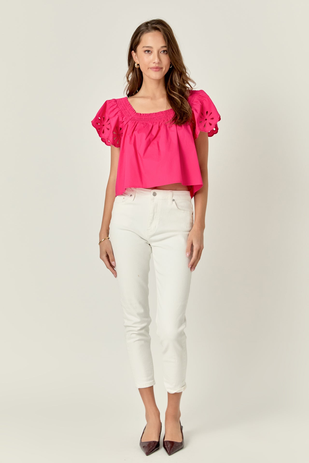 ENGLISH FACTORY - Embroidered Off the Shoulder Top - TOPS available at Objectrare
