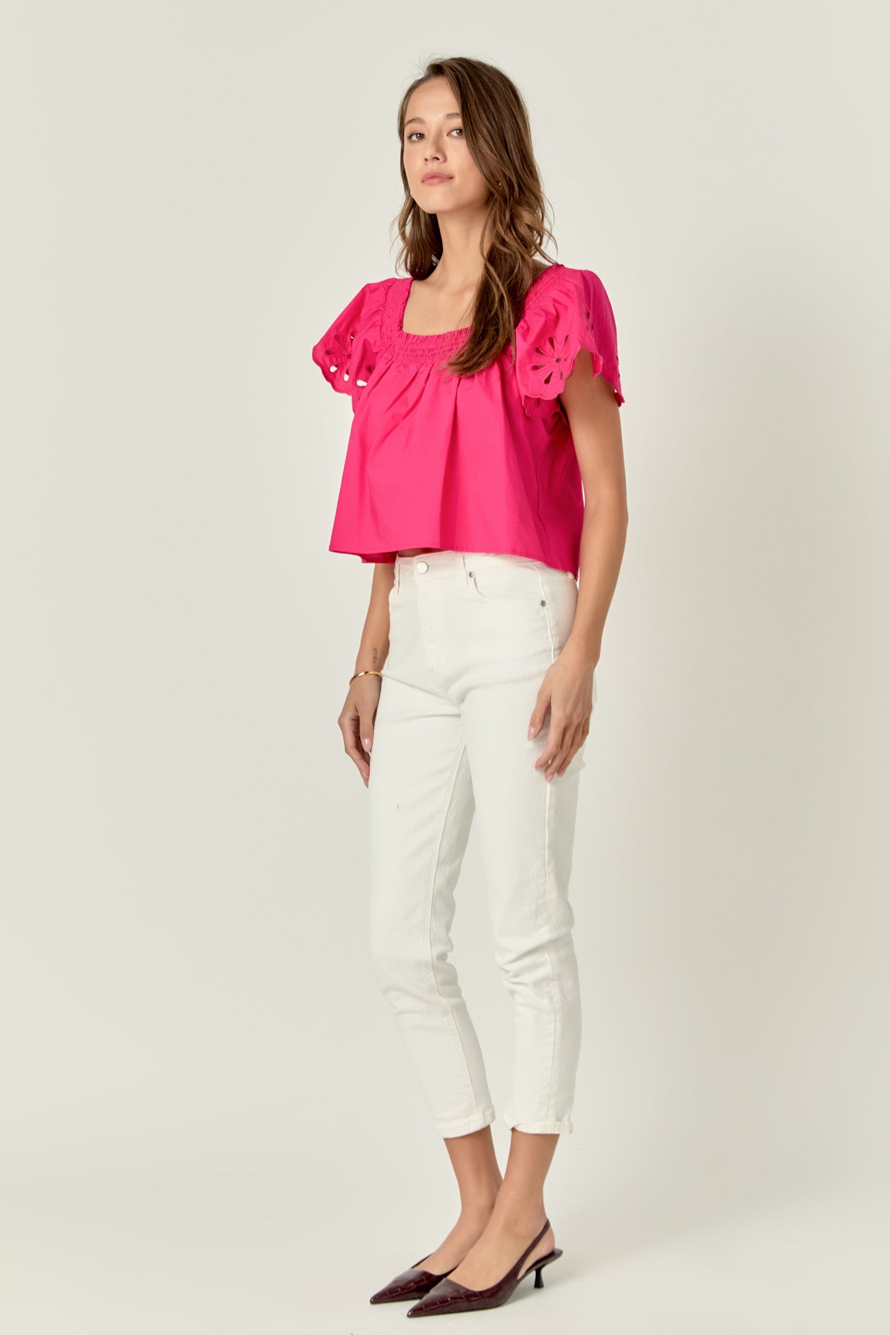 ENGLISH FACTORY - Embroidered Off the Shoulder Top - TOPS available at Objectrare