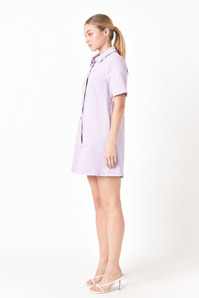 ENGLISH FACTORY - Washed Denim Mini Dress - DRESSES available at Objectrare
