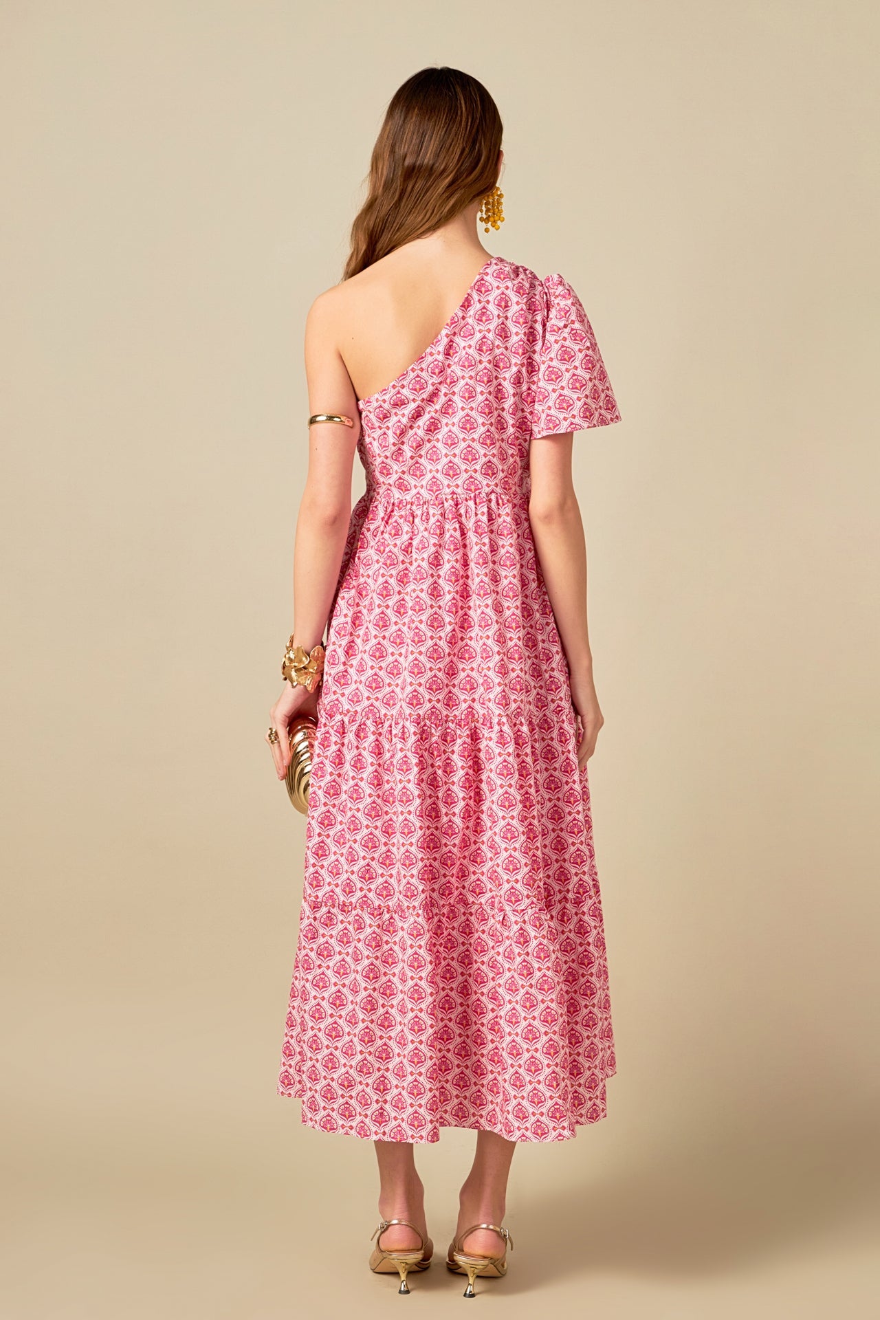 Floral One Shoulder Maxi Dress