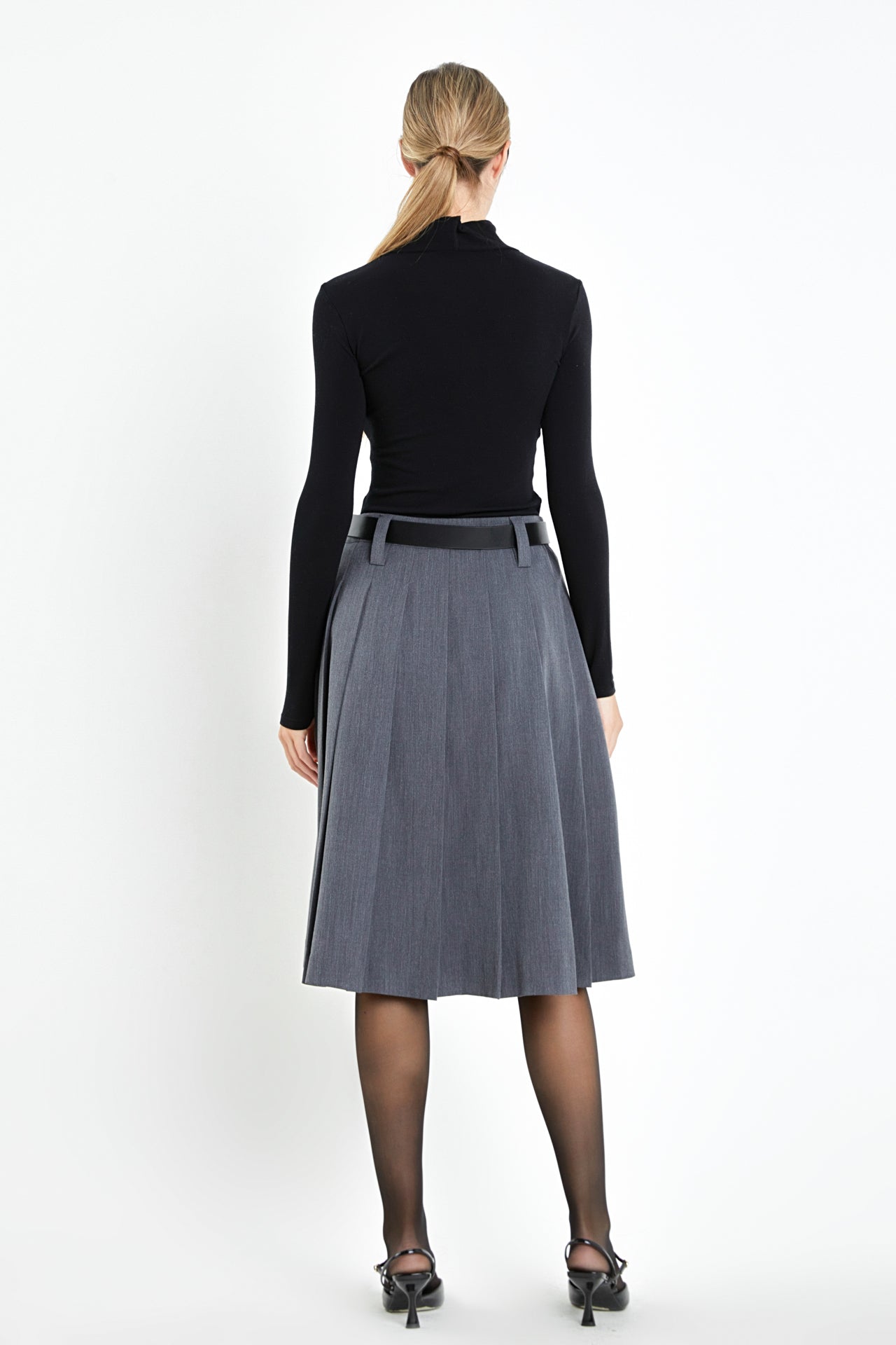 ENGLISH FACTORY - Low Waist Pleated Midi Skirt - SKIRTS available at Objectrare