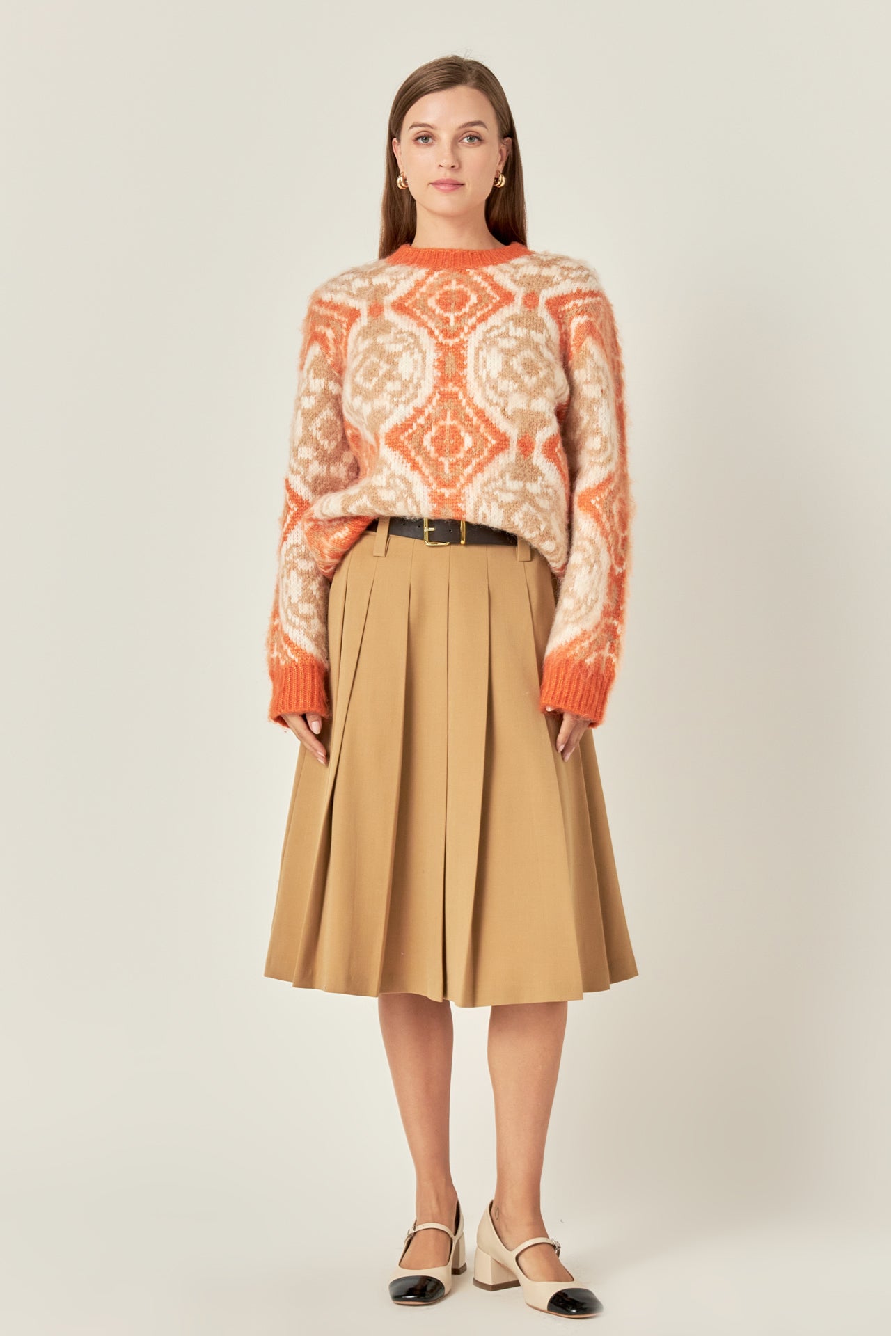 ENGLISH FACTORY - Low Waist Pleated Midi Skirt - SKIRTS available at Objectrare